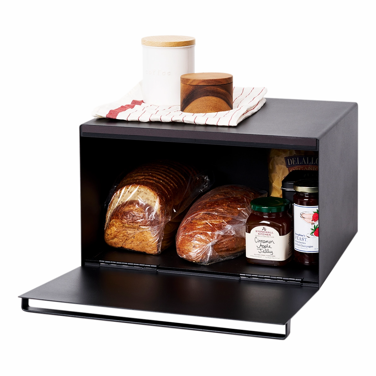 Yamazaki Home Bread Box - Two Styles, Steel, Horizontal, Supports 22.2 pounds, Handle, No Assembly