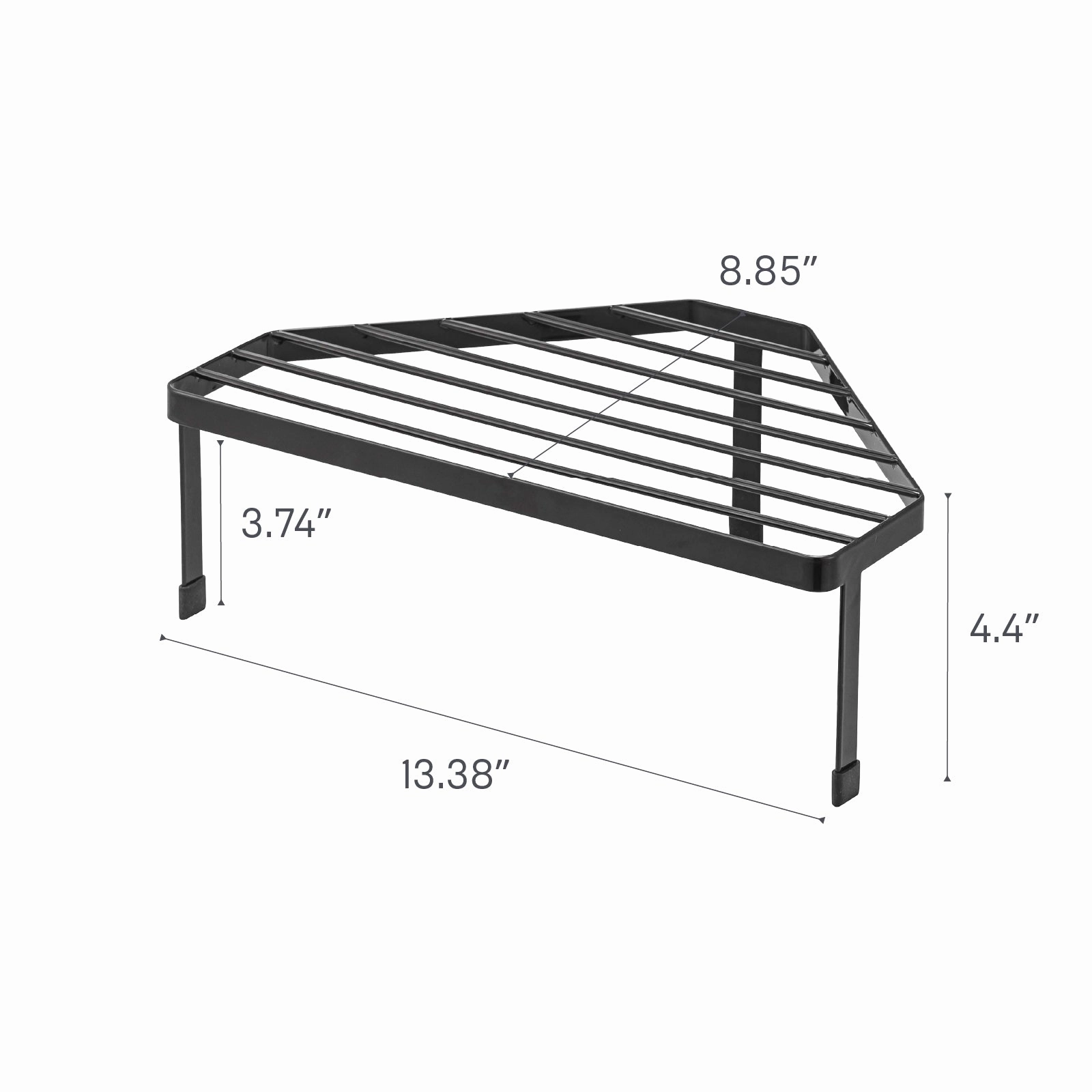 Yamazaki Home Corner Riser - One-Tier, Steel, Supports 11 pounds, No Assembly