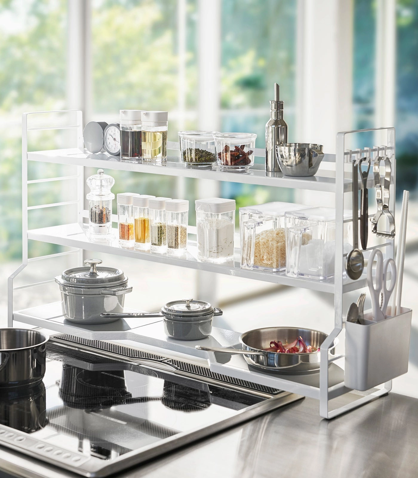 Yamazaki Home Countertop Shelves, Steel, Supports 38.5 pounds