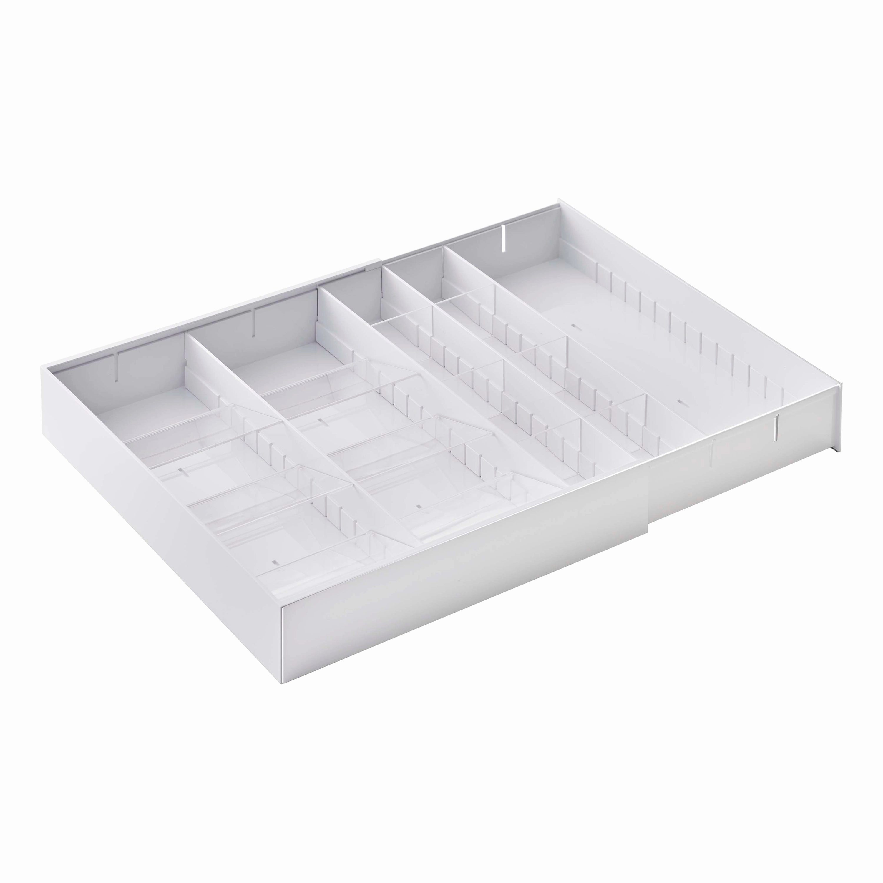 Yamazaki Home Cutlery Organizer - Three Styles, ABS Plastic, Expandable I, Adjustable, Expandable, No Assembly