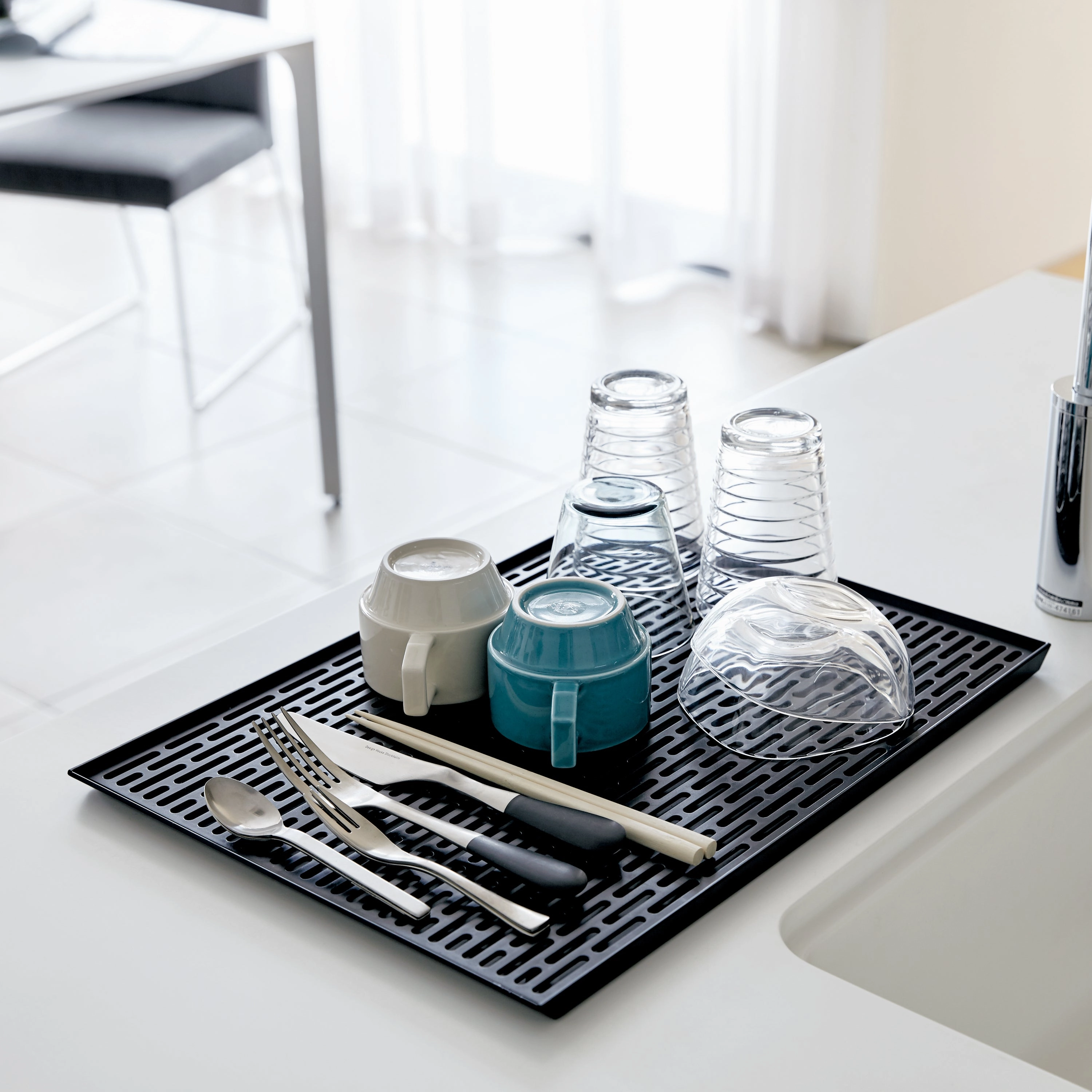 Yamazaki Home Dish Drainer Tray, ABS Plastic, No Assembly