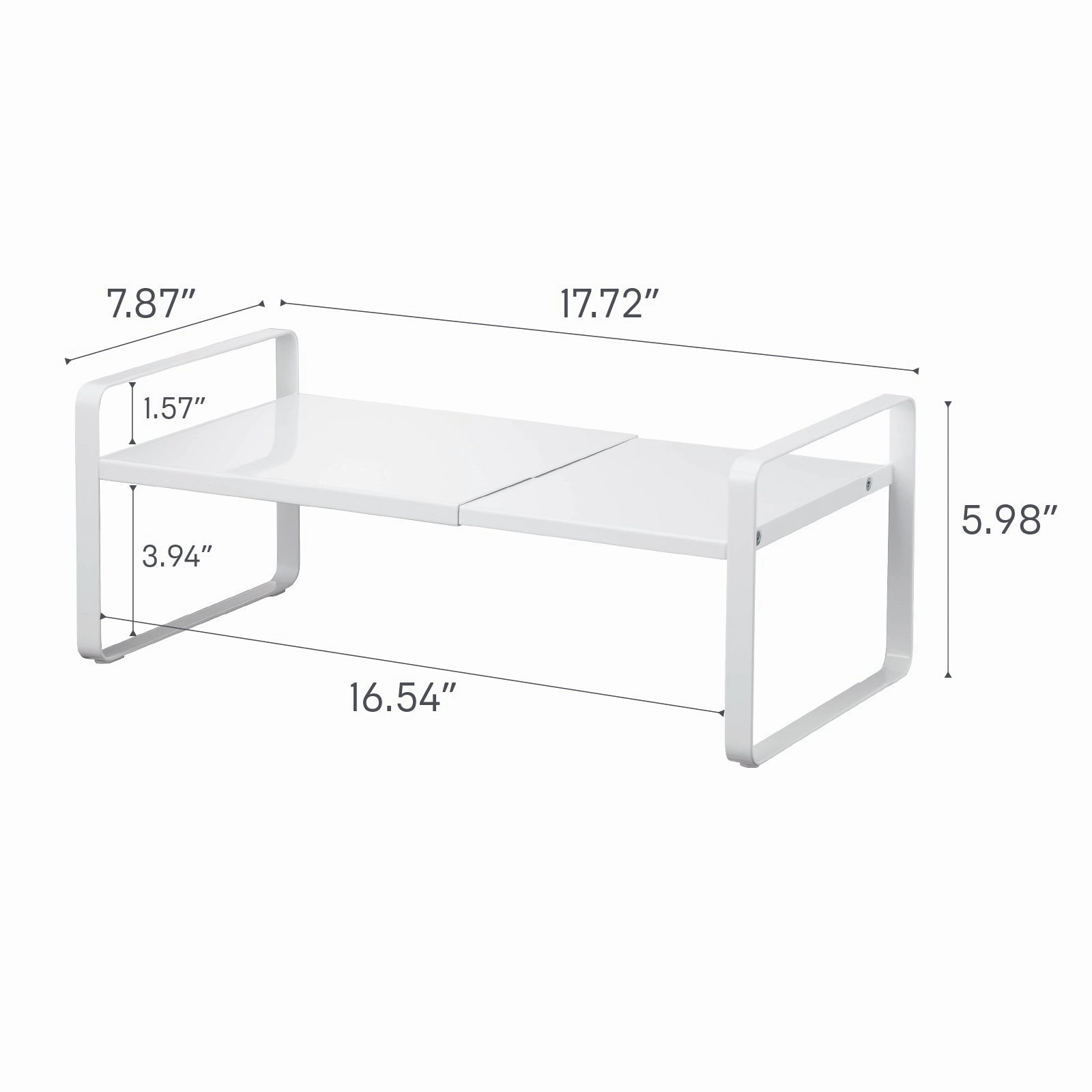 Yamazaki Home Expandable Kitchen Riser, Steel, Small, Expandable