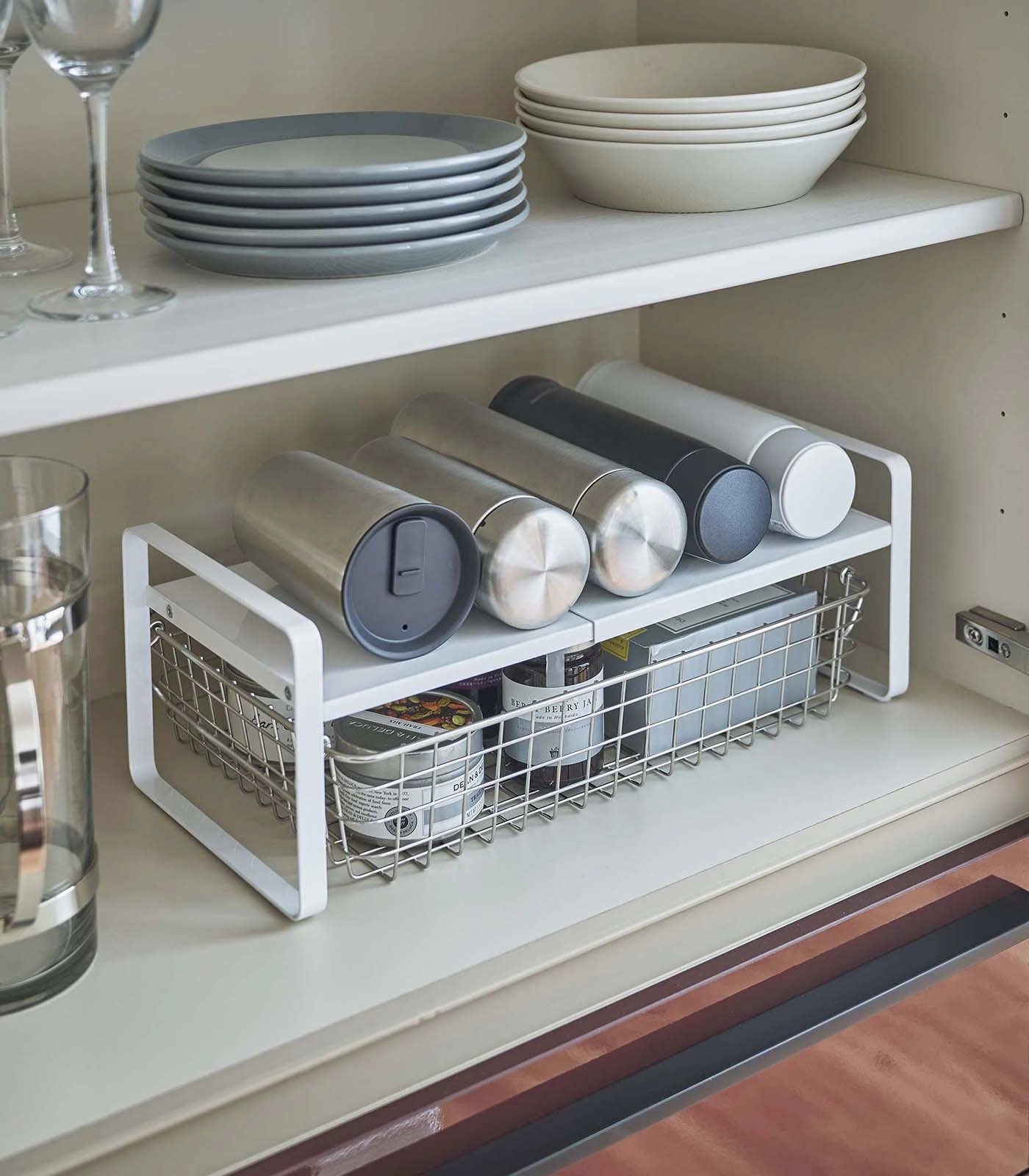 Yamazaki Home Expandable Kitchen Riser, Steel, Small, Expandable