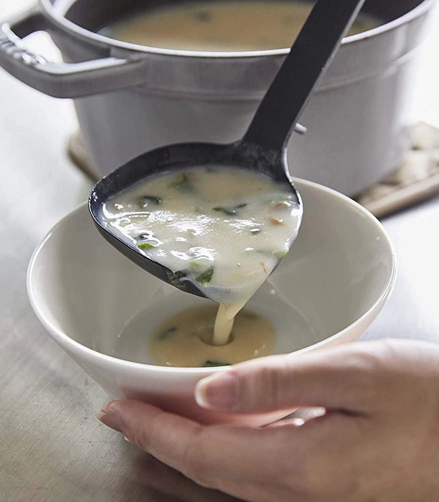 Yamazaki Home Floating Utensil - Four Styles, Silicone, Ladle, Dishwasher Safe, Floating Design, No Assembly