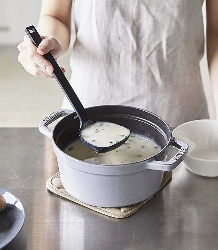 Yamazaki Home Floating Utensil - Four Styles, Silicone, Ladle, Dishwasher Safe, Floating Design, No Assembly