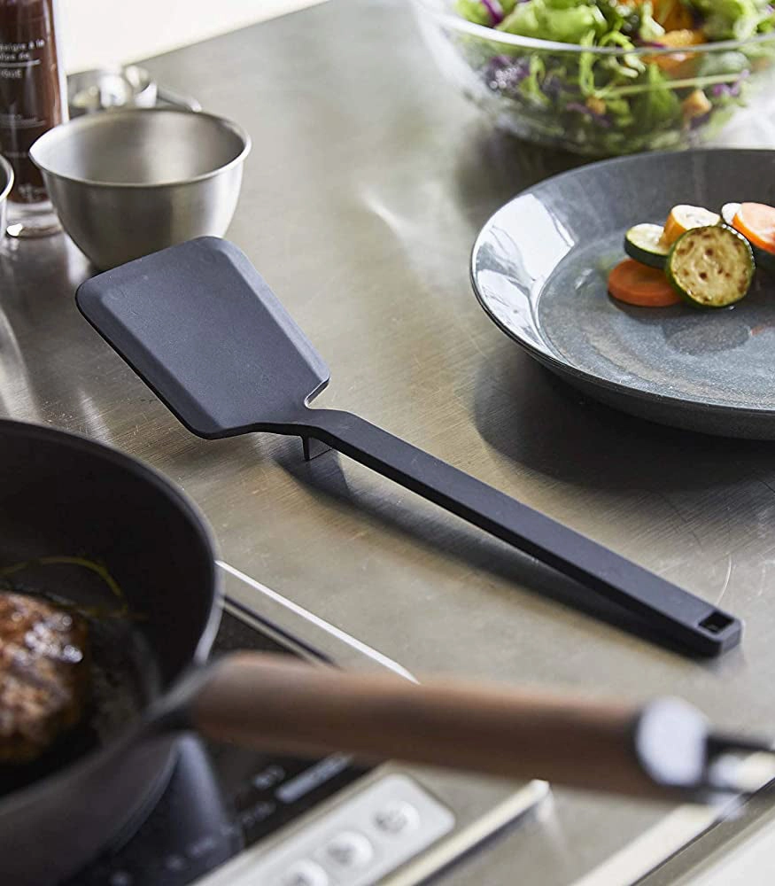 Yamazaki Home Floating Utensil - Four Styles, Silicone, Spatula, Dishwasher Safe, Floating Design, No Assembly