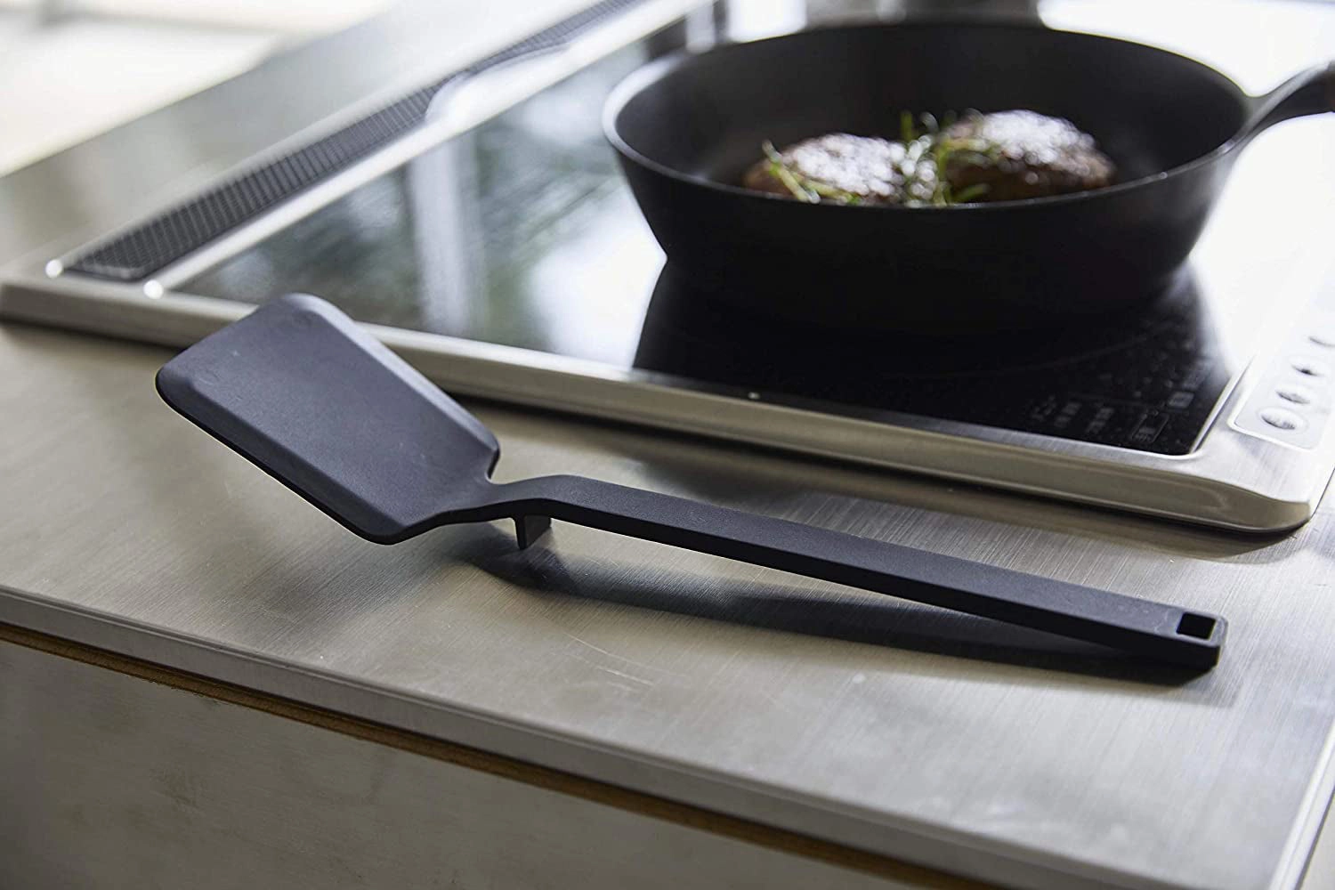 Yamazaki Home Floating Utensil - Four Styles, Silicone, Spatula, Dishwasher Safe, Floating Design, No Assembly