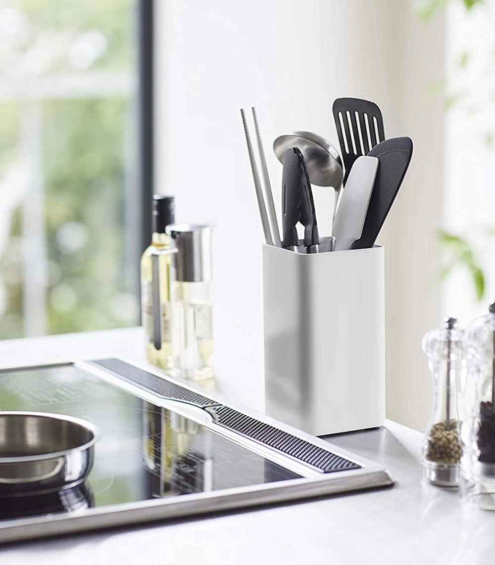 Yamazaki Home Kitchen Utensil Organizer, Steel, No Assembly