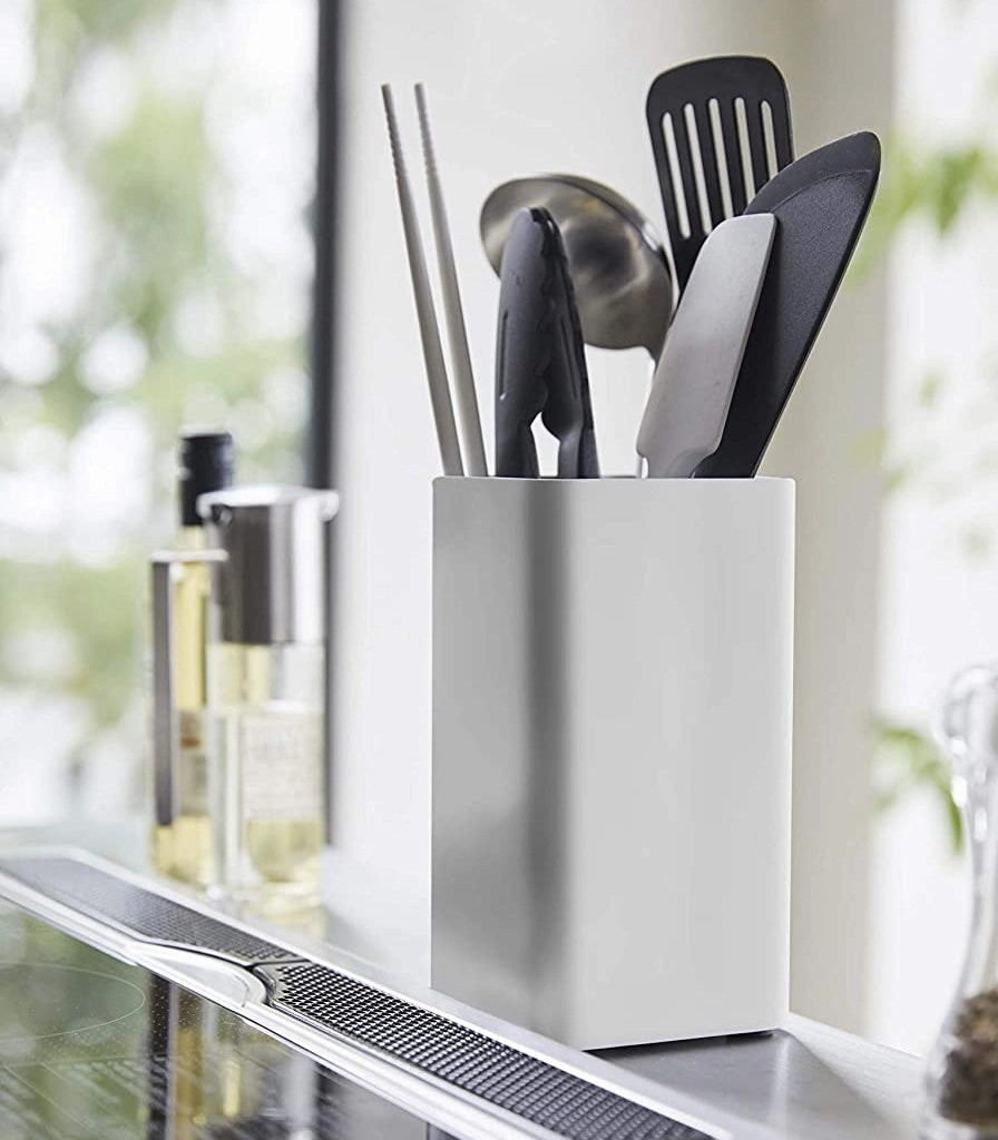 Yamazaki Home Kitchen Utensil Organizer, Steel, No Assembly