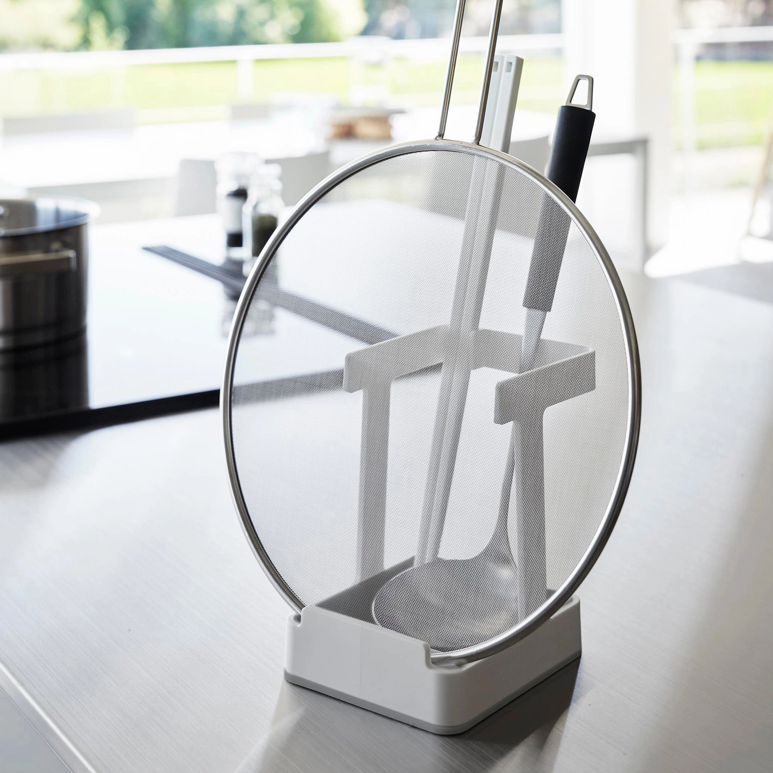 Yamazaki Home Lid and Ladle Stand - Large, Polypropylene