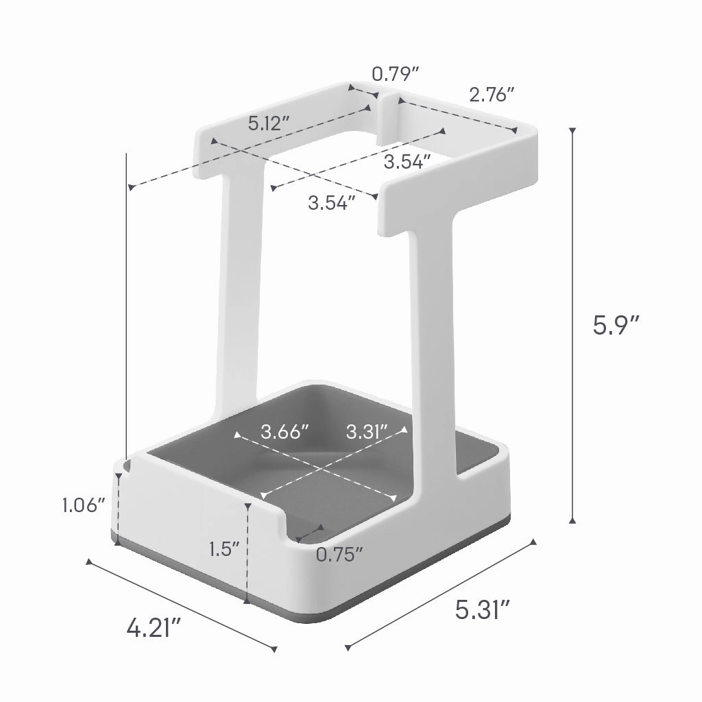 Yamazaki Home Lid and Ladle Stand - Large, Polypropylene