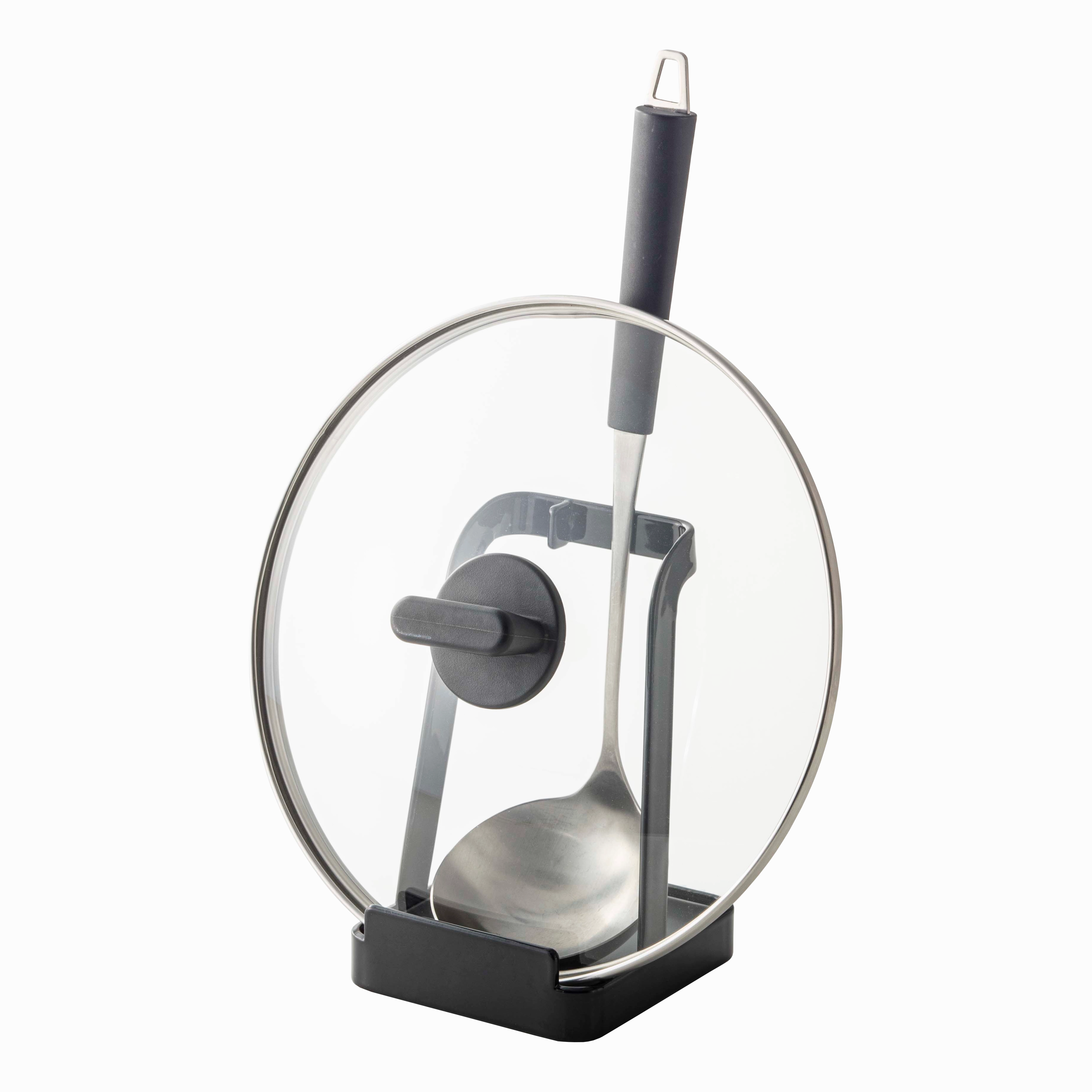 Yamazaki Home Lid and Ladle Stand, Steel, Water Resistant, No Assembly