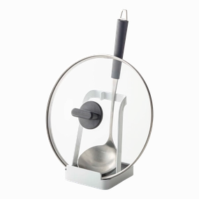 Yamazaki Home Lid and Ladle Stand, Steel, Water Resistant, No Assembly Cooking Tools & Accessories buy more save more