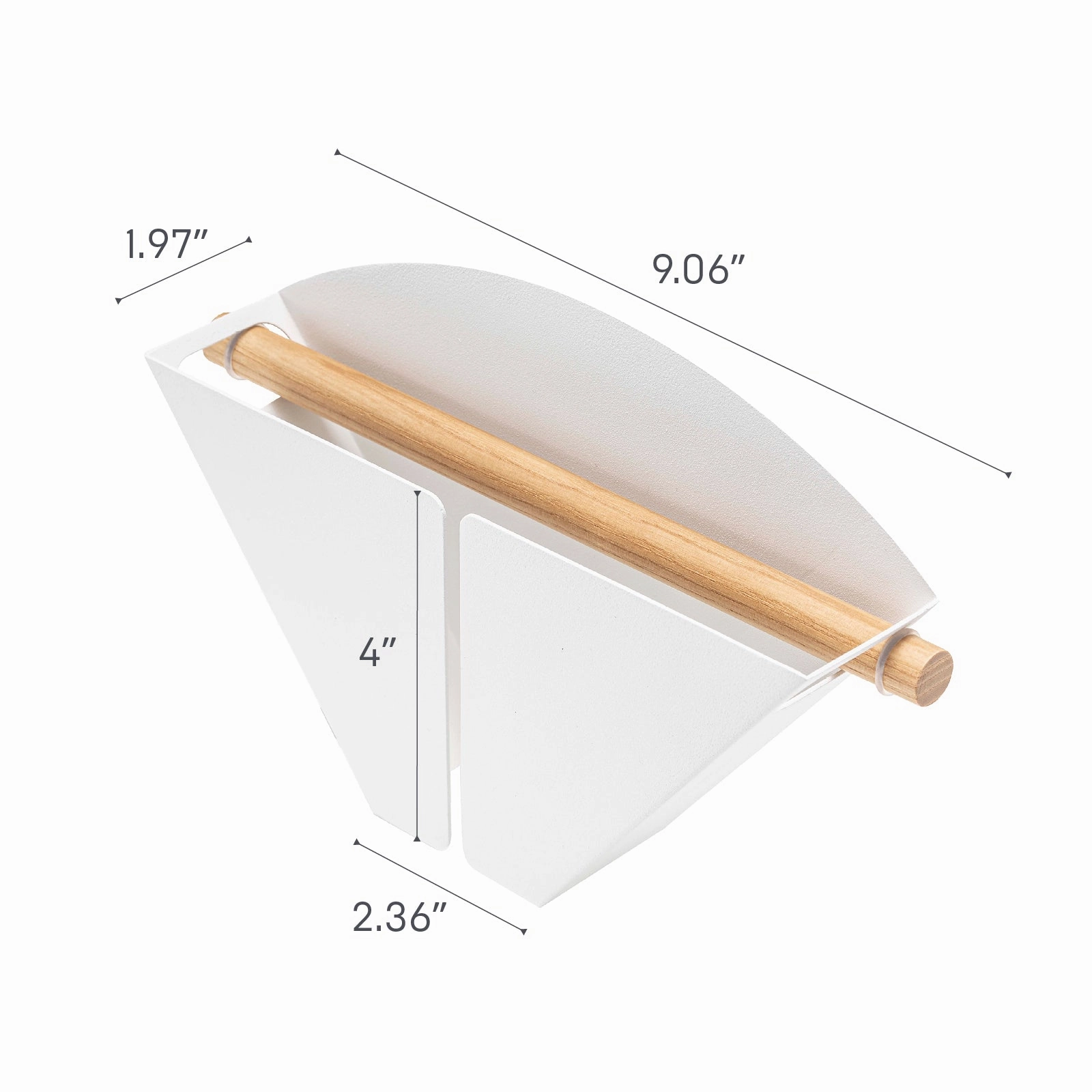 Yamazaki Home Magnetic Coffee Filter Case - Size 04, Steel   Wood,  #4 Coffee Filters, Magnetic, No Assembly