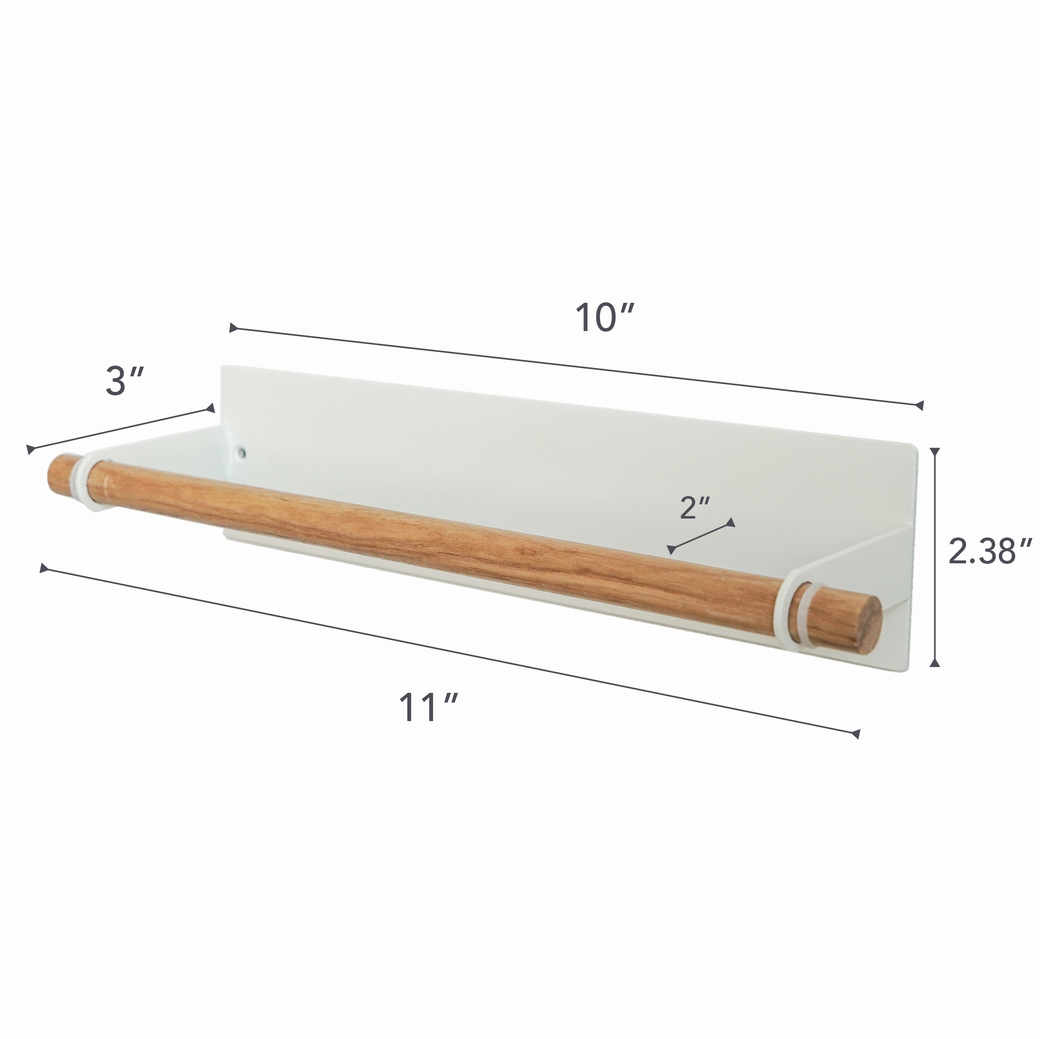 Yamazaki Home Magnetic Kitchen Towel Hanger - Two Sizes, Steel   Wood, Dish Towel, Supports 1.1 pounds, Magnetic, No Assembly