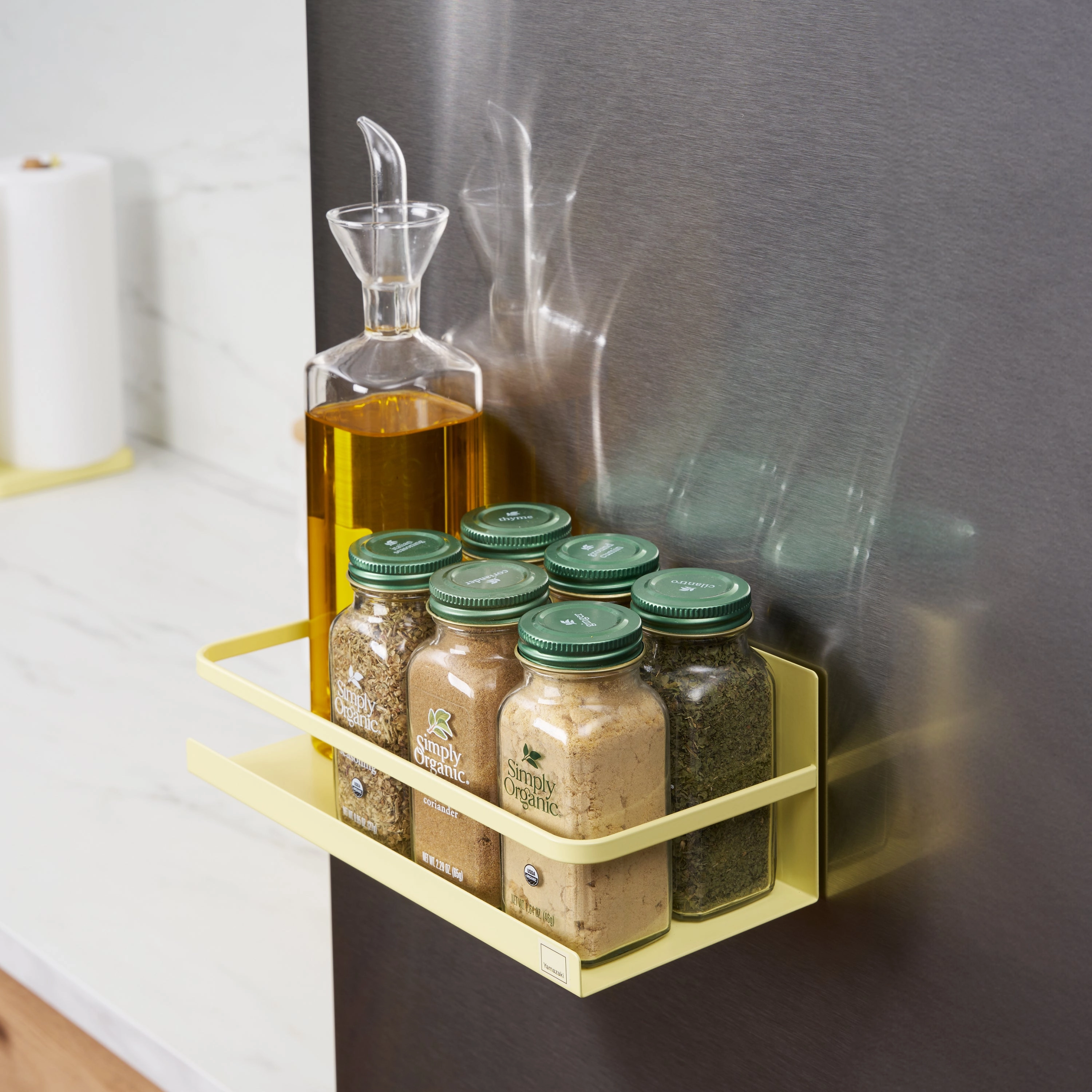 Yamazaki Home Magnetic Storage Caddy, Steel, Supports 3.3 pounds, No Assembly