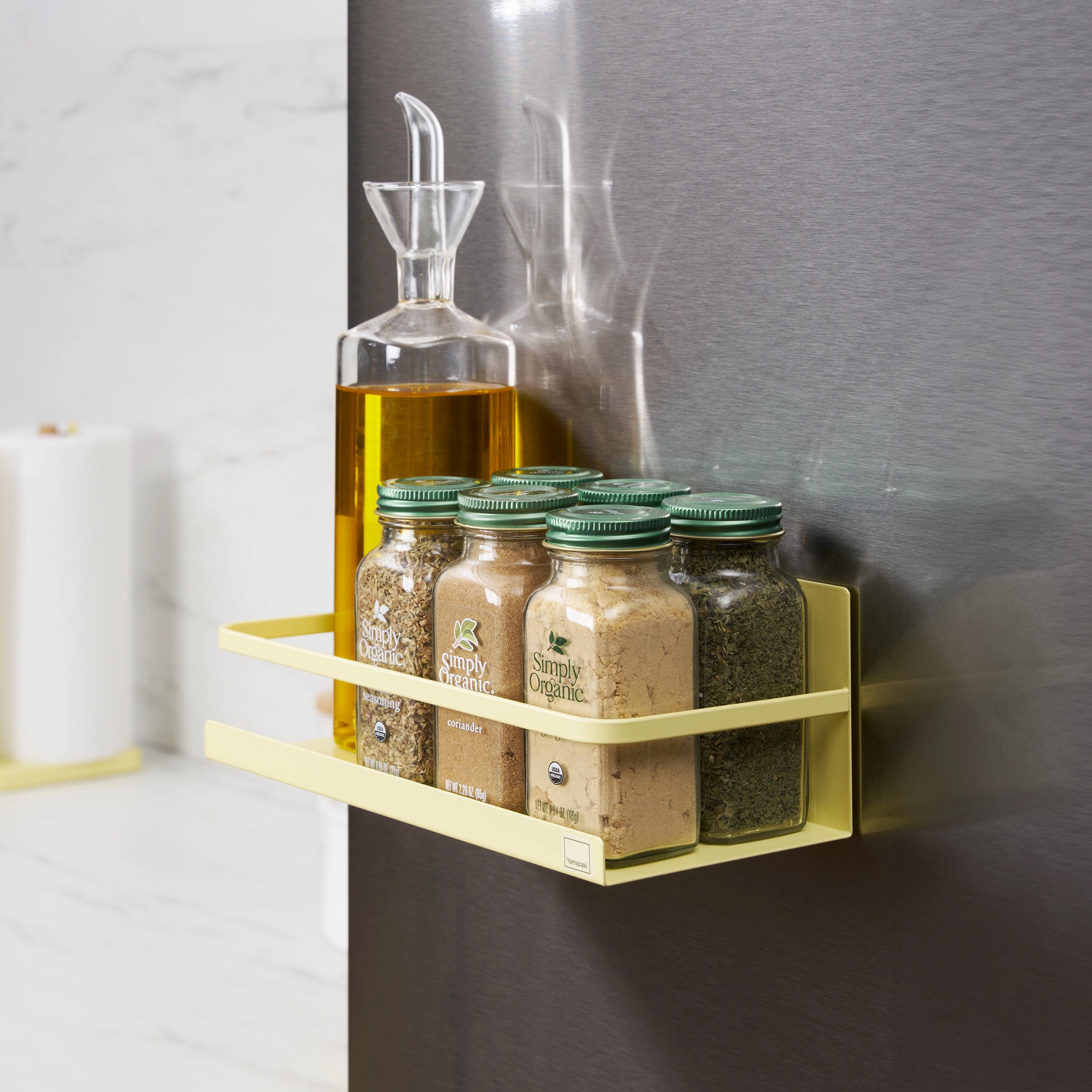 Yamazaki Home Magnetic Storage Caddy, Steel, Supports 3.3 pounds, No Assembly
