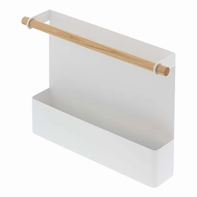 Yamazaki Home Magnetic Storage Pocket, Steel   Wood, Magnetic, No Assembly Cooking Tools & Accessories buy more save more