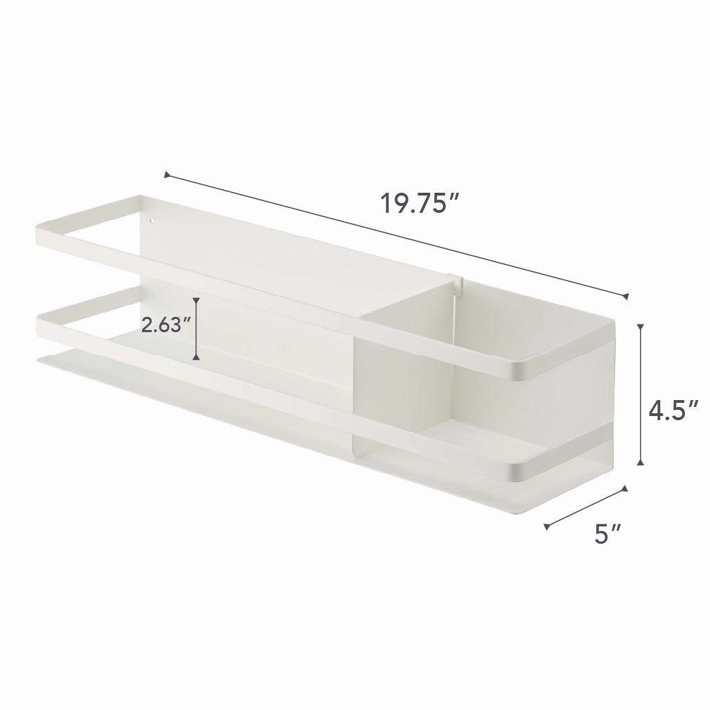 Yamazaki Home Magnetic Storage Rack, Steel, Magnetic, Sliding Divider, No Assembly