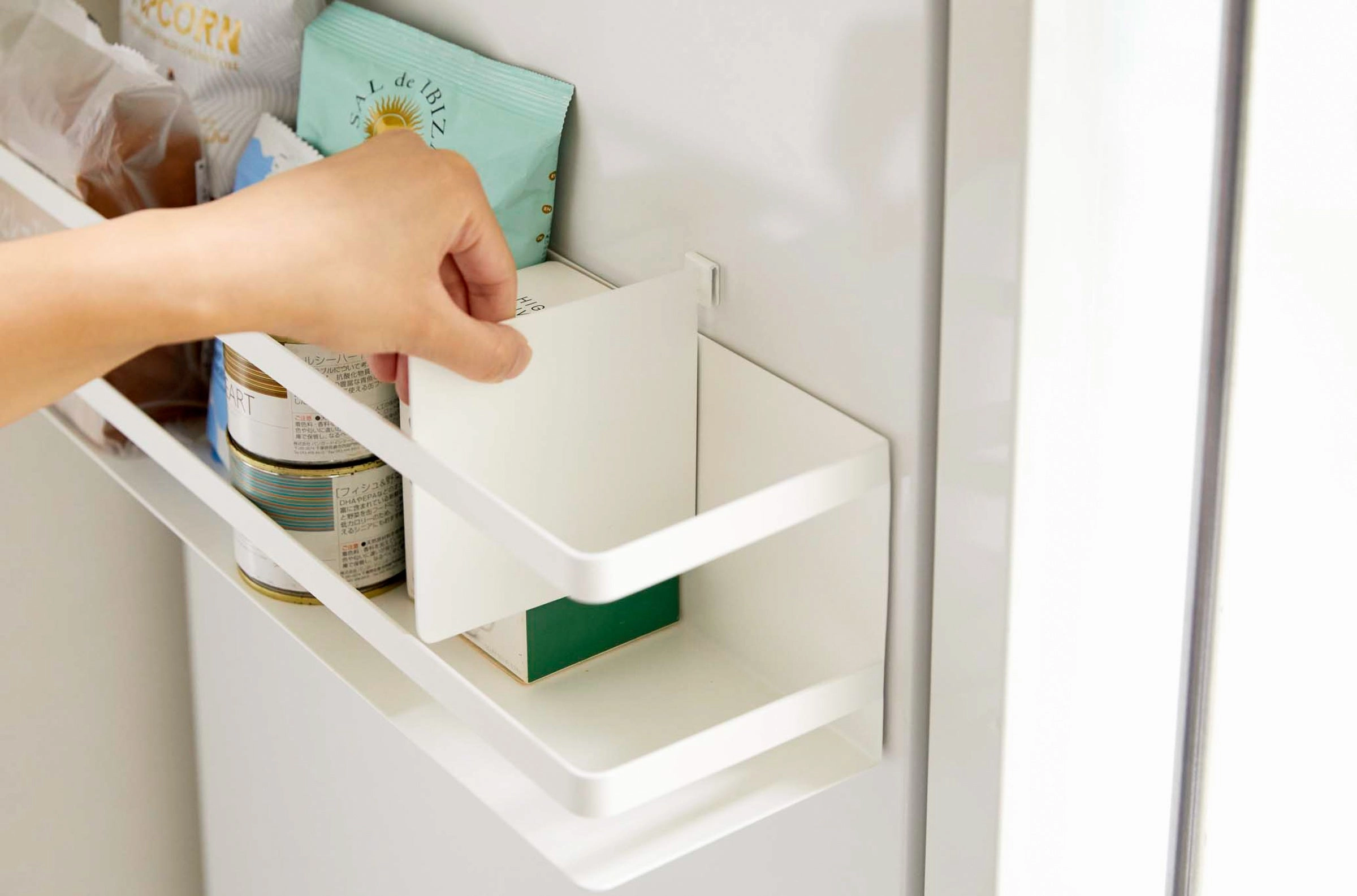 Yamazaki Home Magnetic Storage Rack, Steel, Magnetic, Sliding Divider, No Assembly