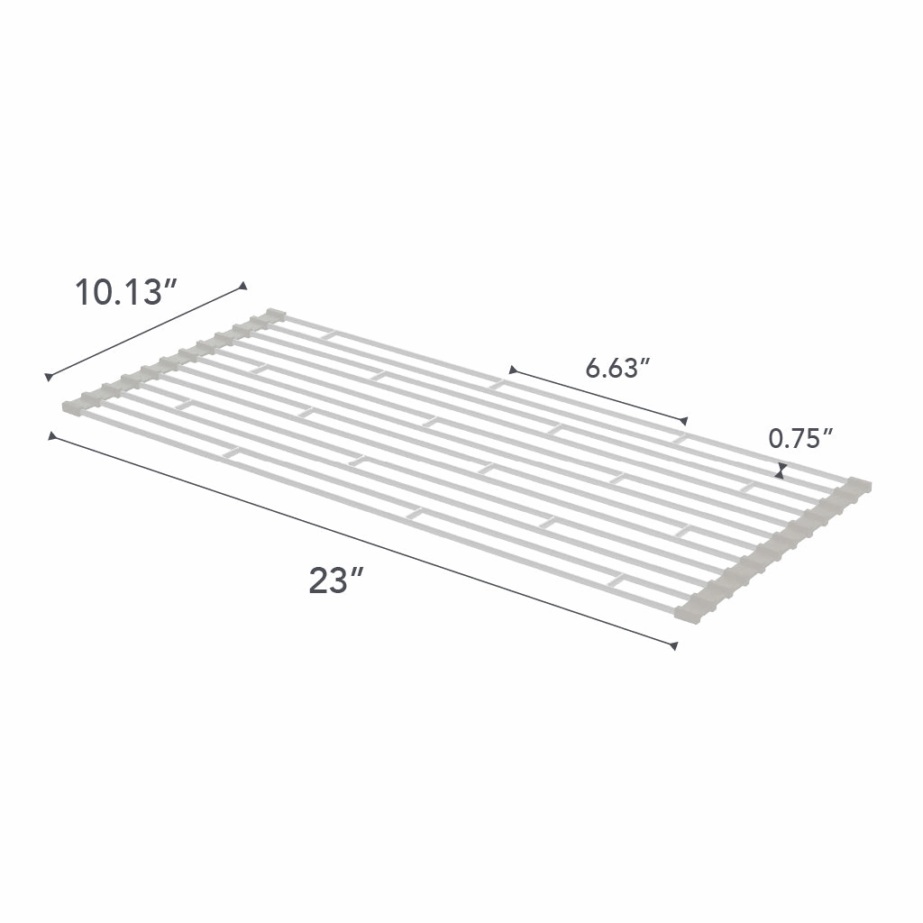 Yamazaki Home Over-the-Sink Dish Drainer, Steel, Supports 8.8 pounds, Water Resistant, No Assembly
