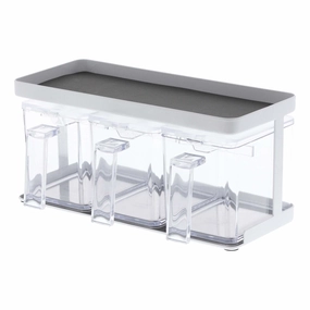 Yamazaki Home Pantry Organizer - Triple, Steel   Plastic, 8.25 cups, 1.95 liters, Handles, No Assembly Cooking Tools & Accessories buy more save more