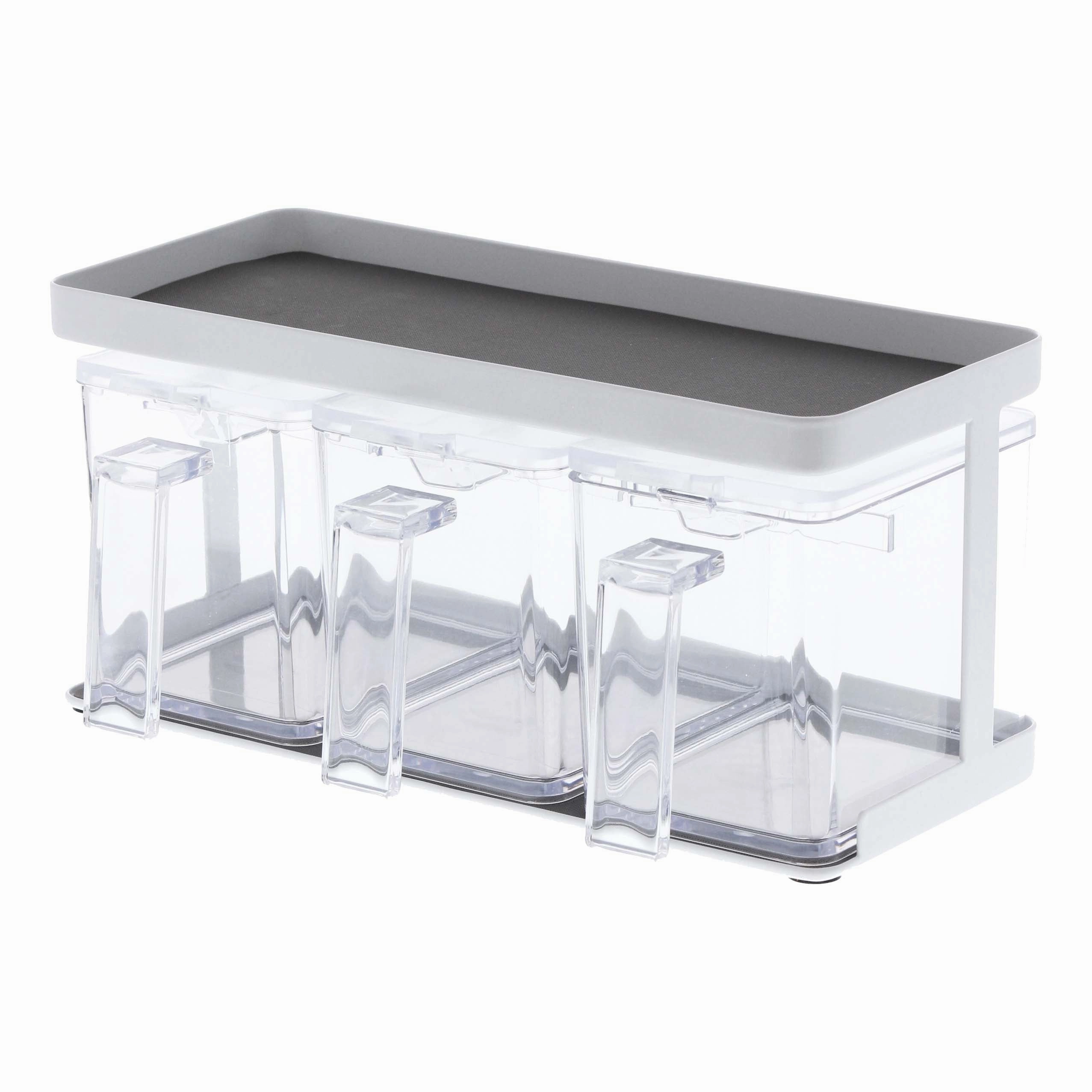 Yamazaki Home Pantry Organizer - Triple, Steel   Plastic, 8.25 cups, 1.95 liters, Handles, No Assembly Cooking Tools & Accessories buy more save more