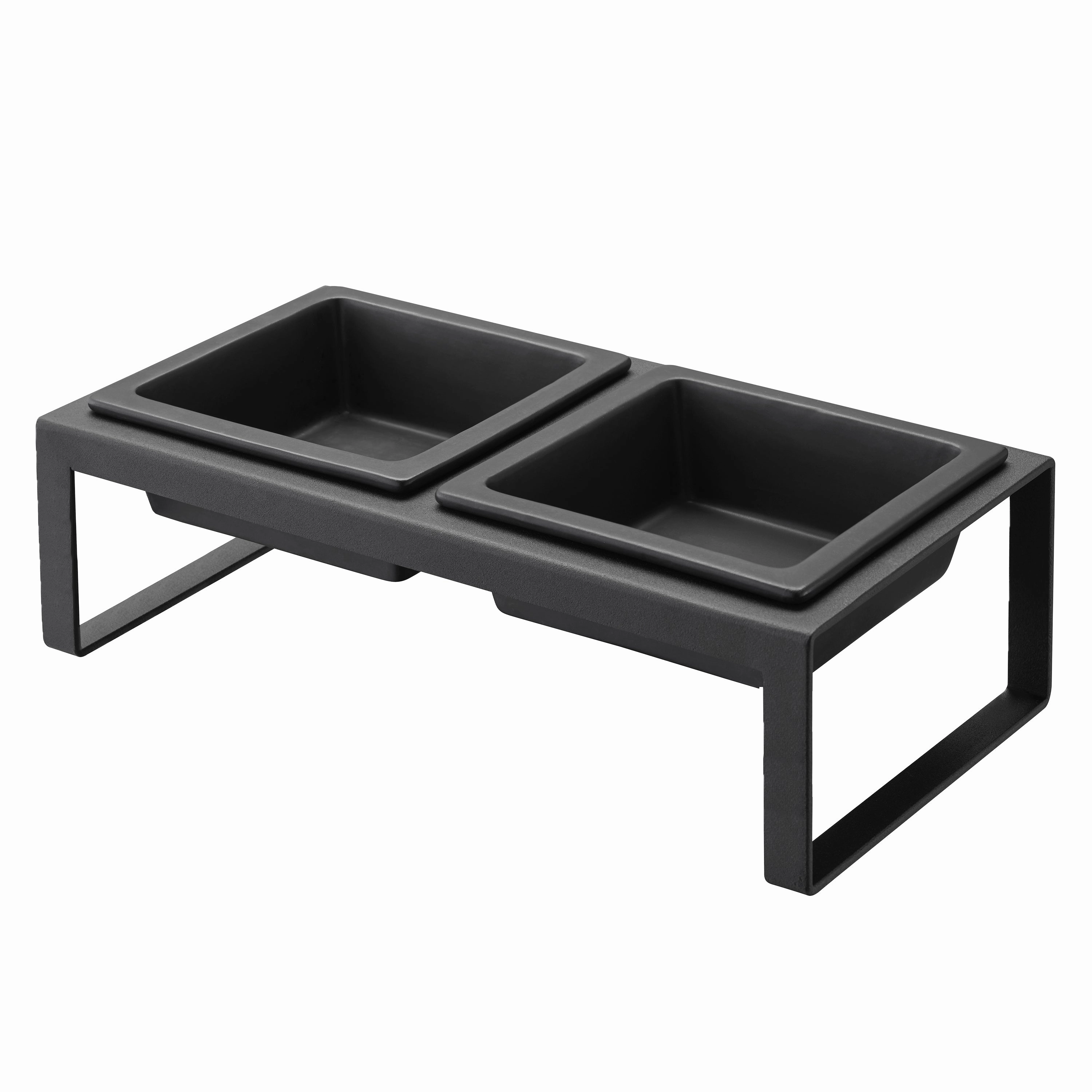 Yamazaki Home Pet Food Bowl - Two Styles, Steel   Ceramic, Tall, 1.25 cups, 300 milliliters per bowl, No Assembly Cooking Tools & Accessories buy more save more
