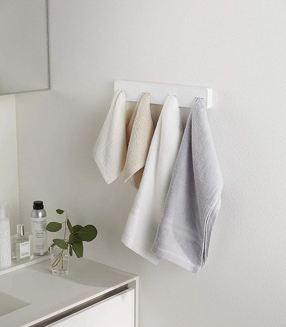 Yamazaki Home Push Dish Towel Holder, ABS Plastic, No Assembly