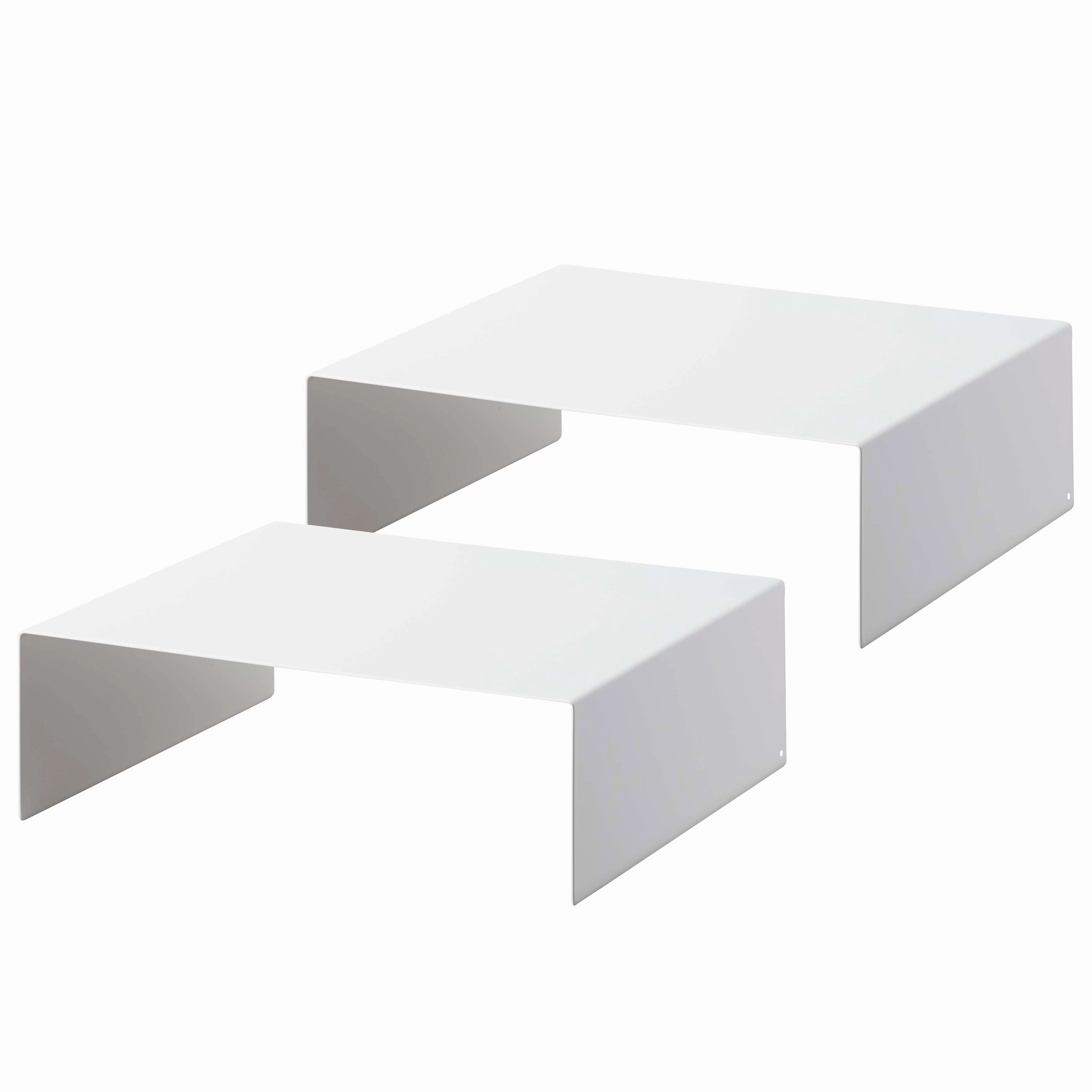 Yamazaki Home Riser Shelf [Set of 2], Steel, Supports 4.4 pounds, No Assembly