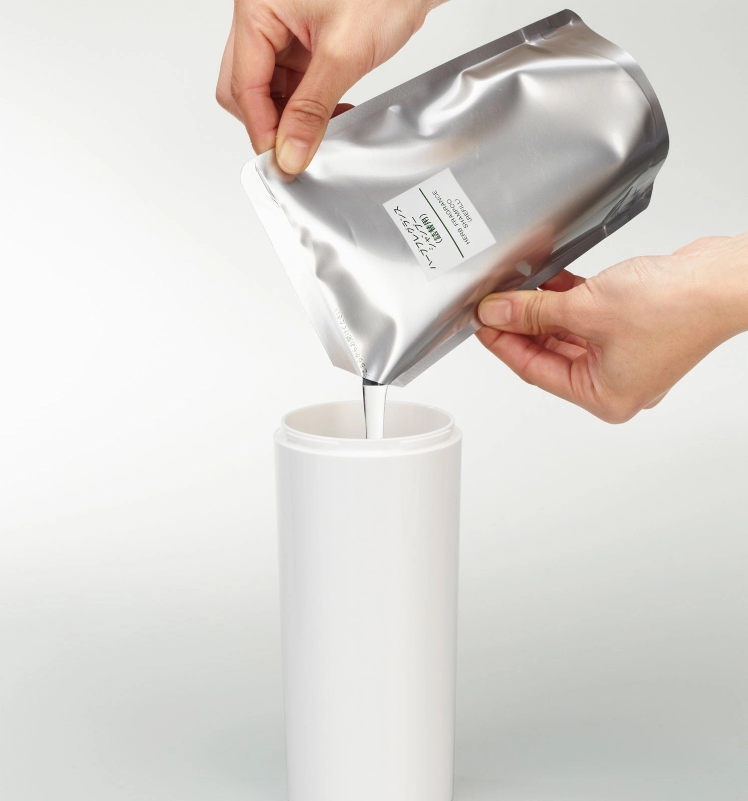 Yamazaki Home Round Shower Dispenser - Three Styles, ABS Plastic, Body Soap, 16.9 fluid oz., 500 ml, Airtight, Sloped Interior, No Assembly