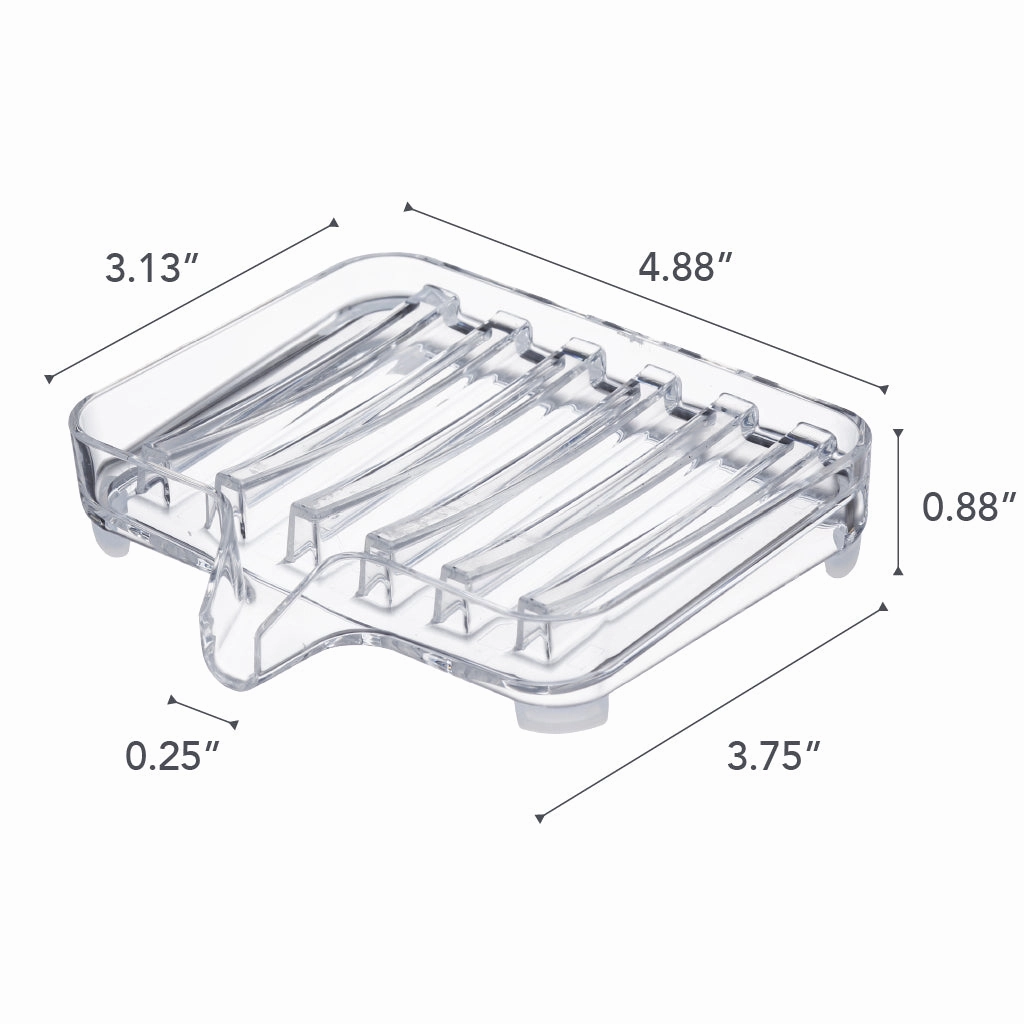 Yamazaki Home Self-Draining Soap Tray, Acrylic, No Assembly