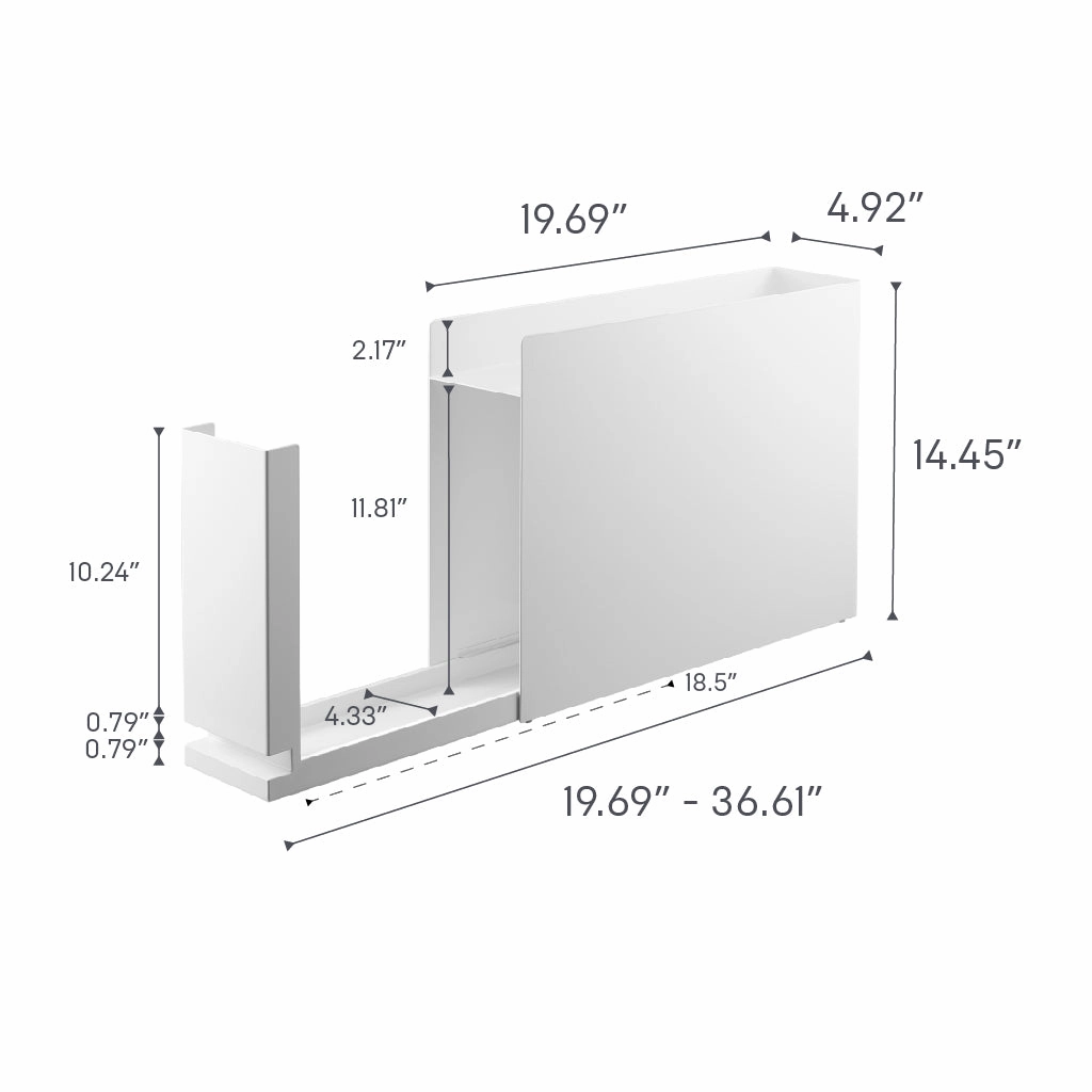 Yamazaki Home Sliding Drawer Seasoning Rack, Steel