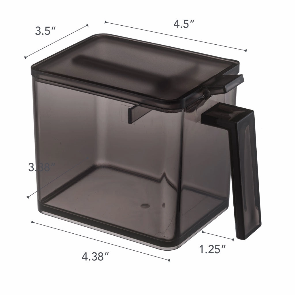 Yamazaki Home Spice Container - Two Sizes, ABS Plastic, Large, 2.75 cups, 650 milliliters, Handles, No Assembly