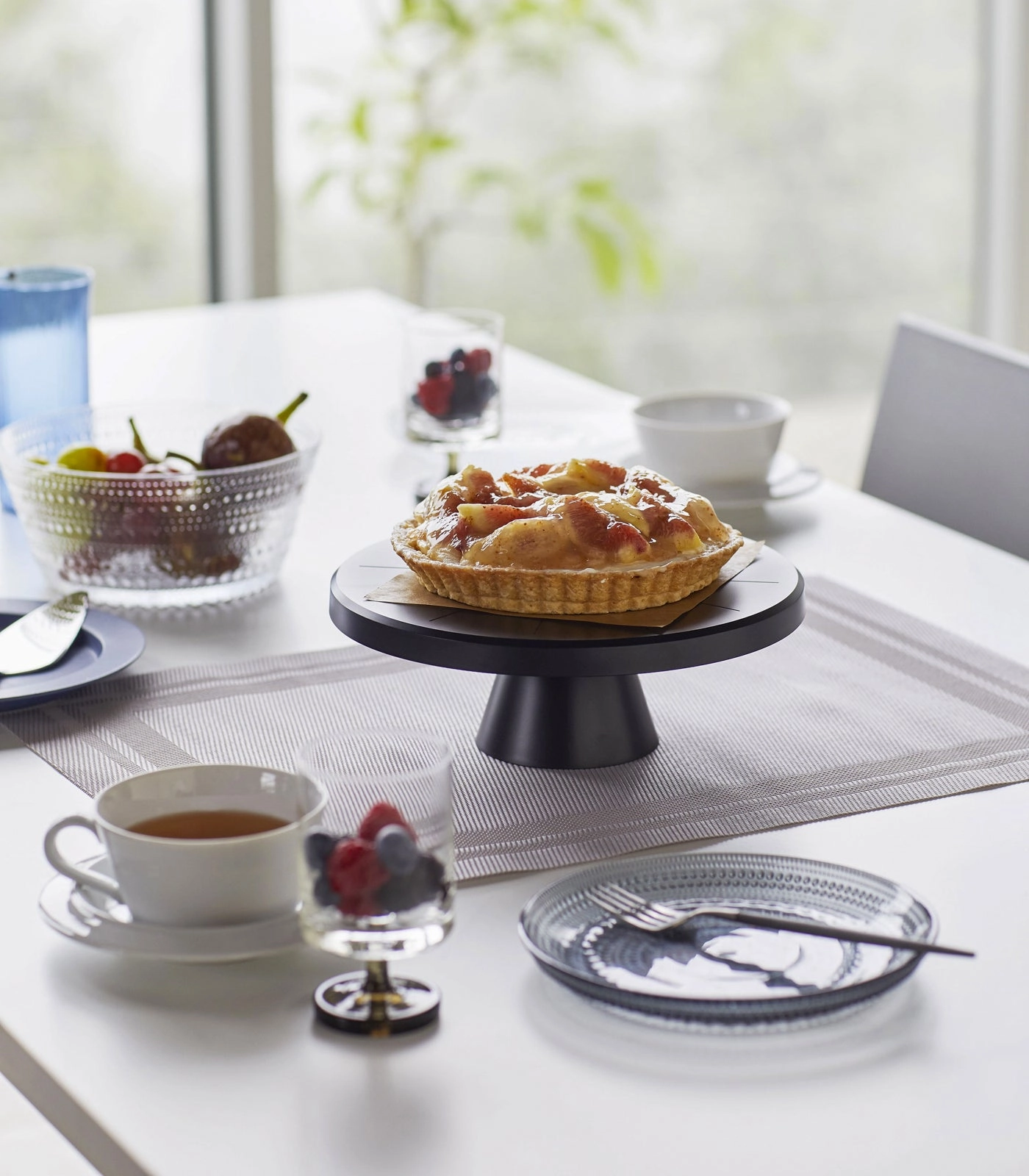 Yamazaki Home Stackable Cake Stand, ABS Plastic, Stackable, Minimal Assembly