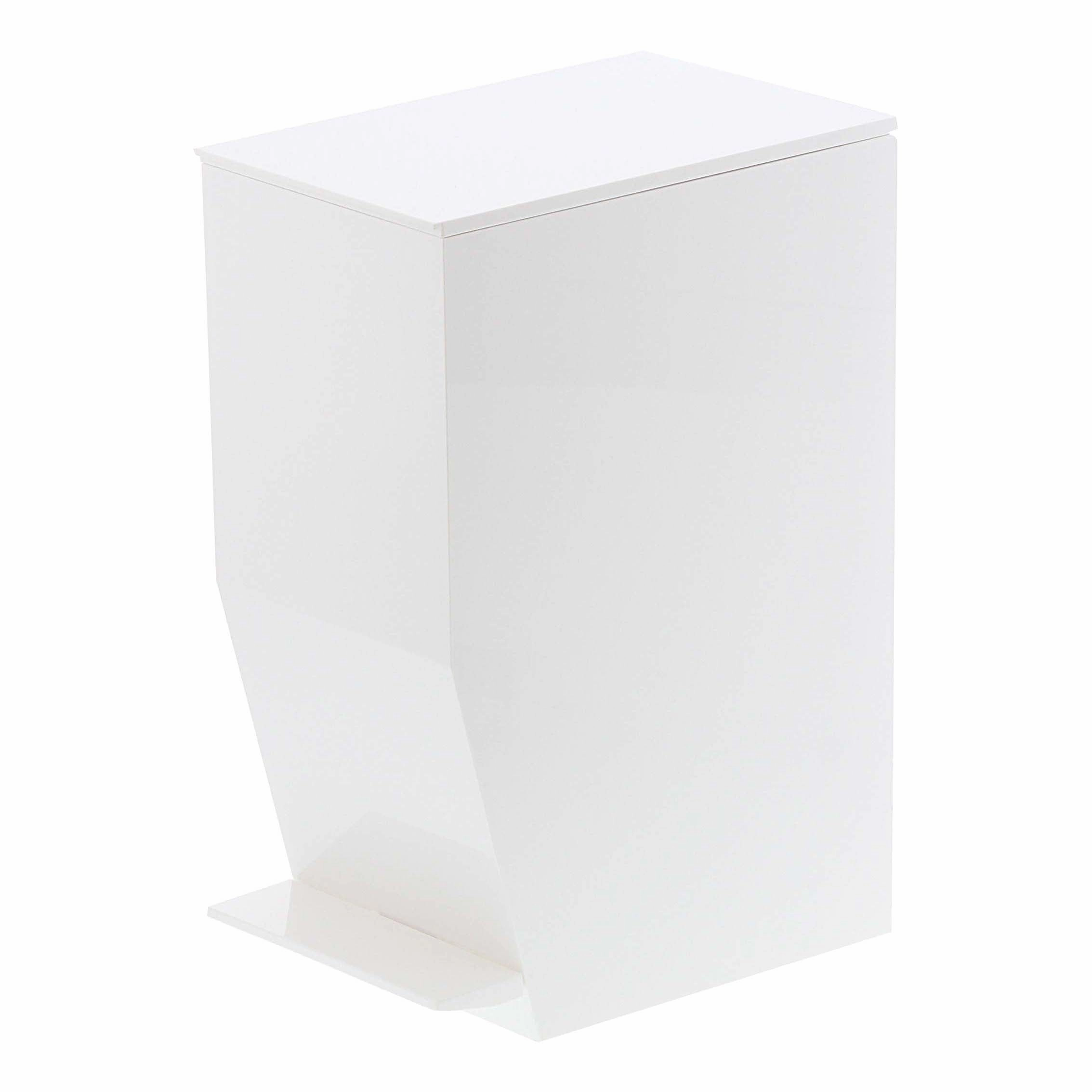 Yamazaki Home Step Trash Can, ABS Plastic, 1 gallon, 3.9 liters, Handles, Lid, No Assembly