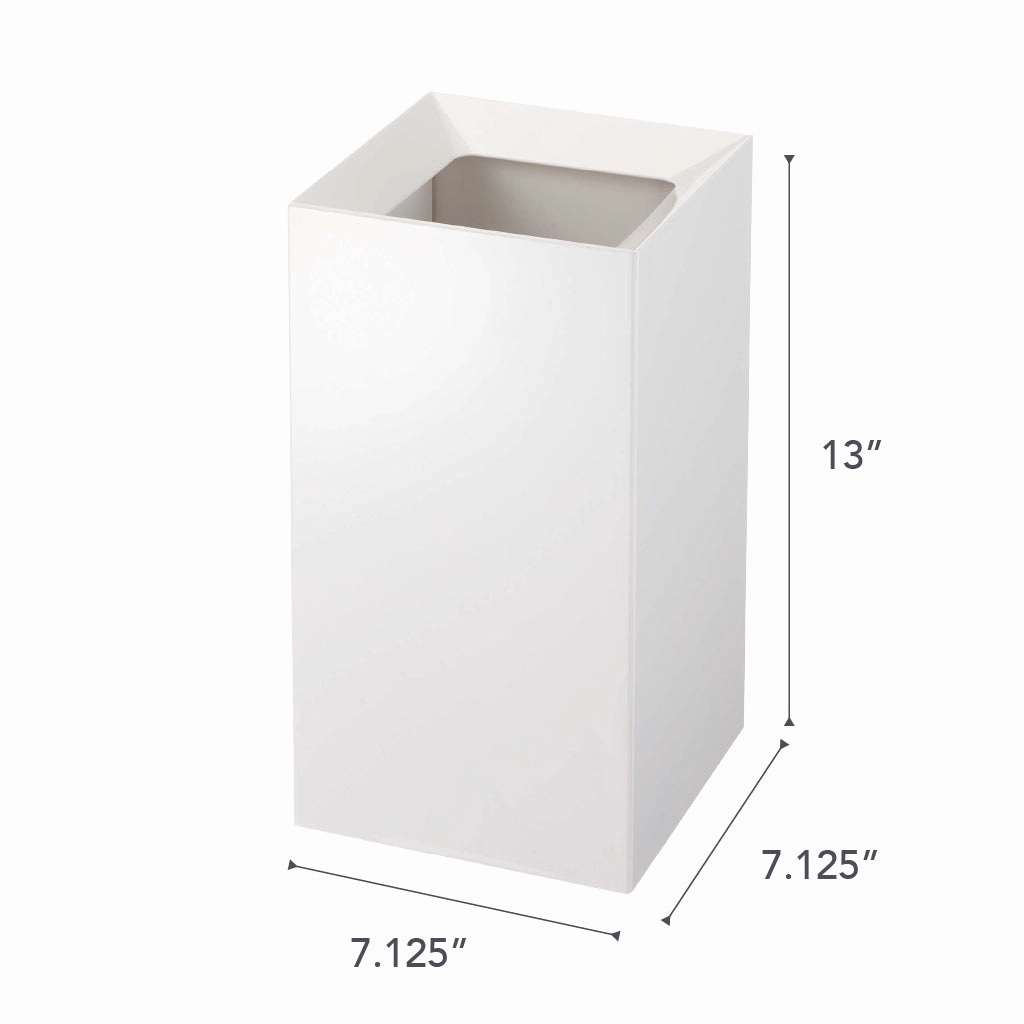 Yamazaki Home Trash Can, ABS Plastic, 2.5 gallons, 10 liters, Handles, Lid, No Assembly