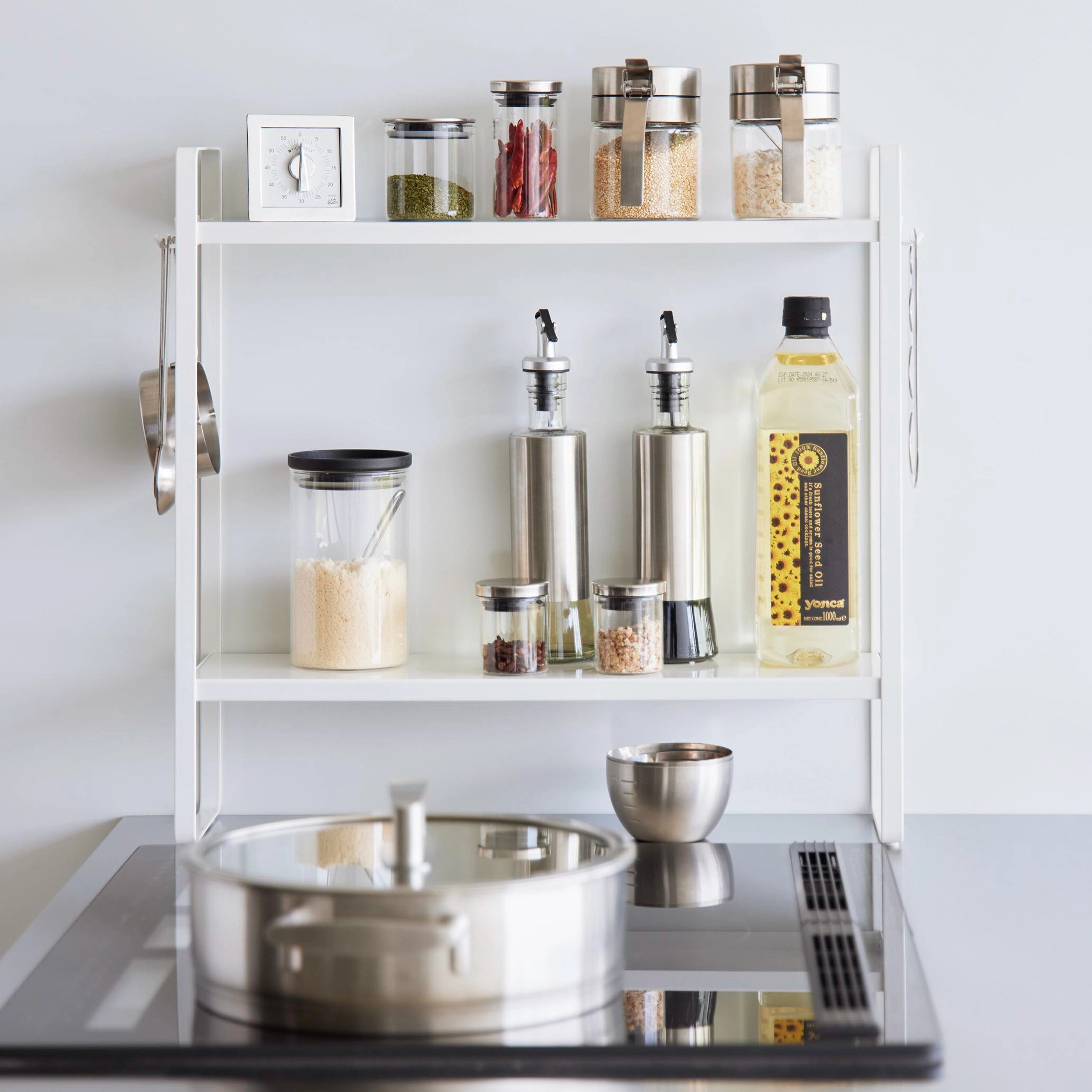 Yamazaki Home Two-Tier Countertop Rack, Steel