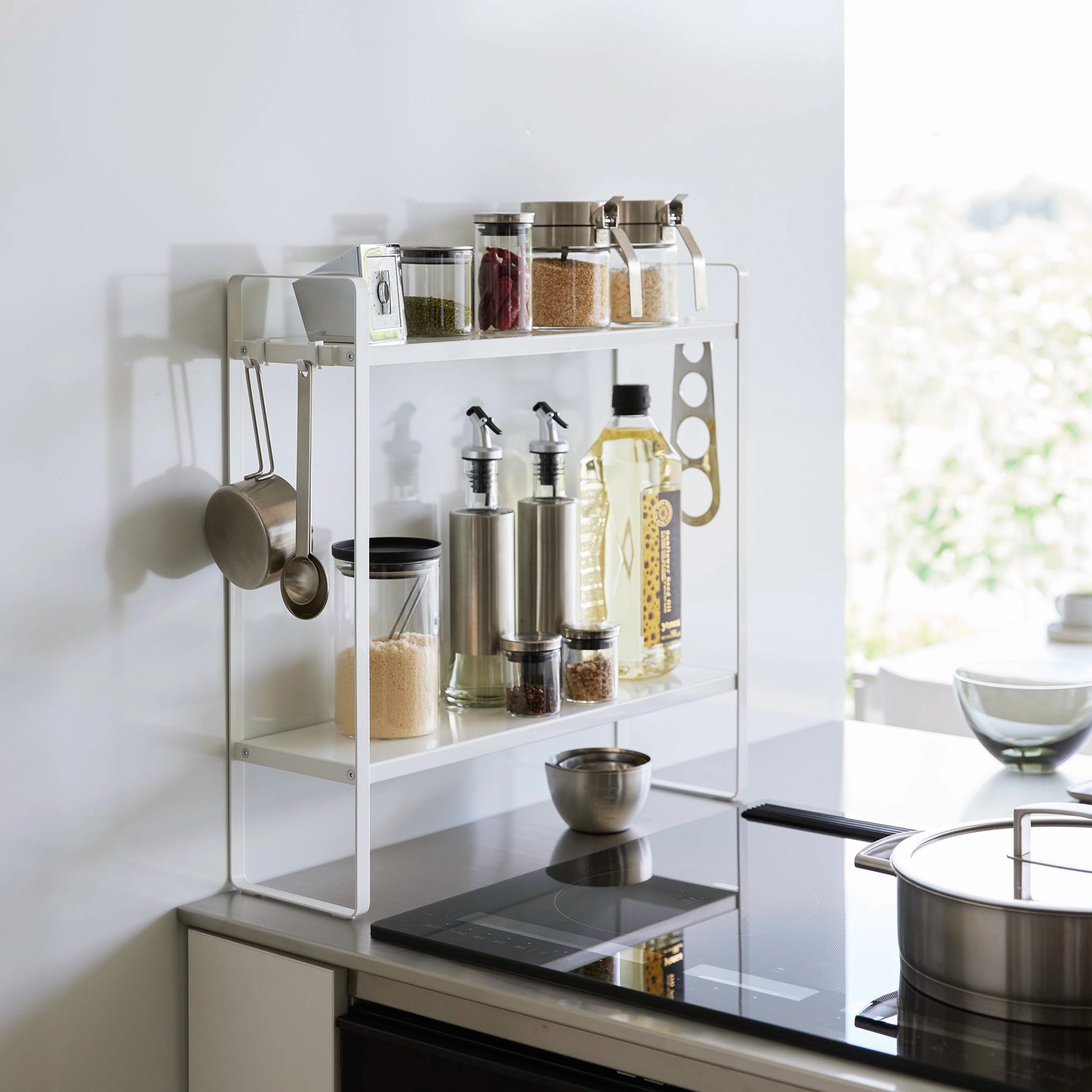Yamazaki Home Two-Tier Countertop Rack, Steel