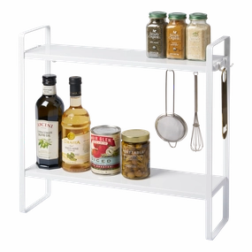 Yamazaki Home Two-Tier Countertop Rack, Steel Cooking Tools & Accessories buy more save more