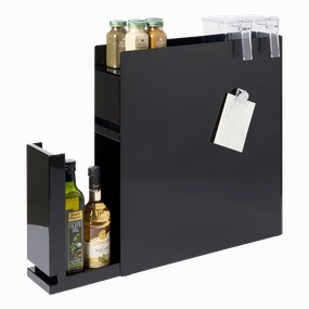 Yamazaki Home Two-Tier Sliding Drawer Seasoning Rack, Steel Cooking Tools & Accessories buy more save more
