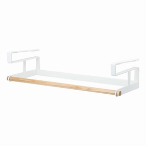 Yamazaki Home Undershelf Hanger, Steel   Wood, Fits Shelves Up To 1 Inches, Supports 6.6 pounds, Handles, Undershelf, No Assembly Cooking Tools & Accessories buy more save more