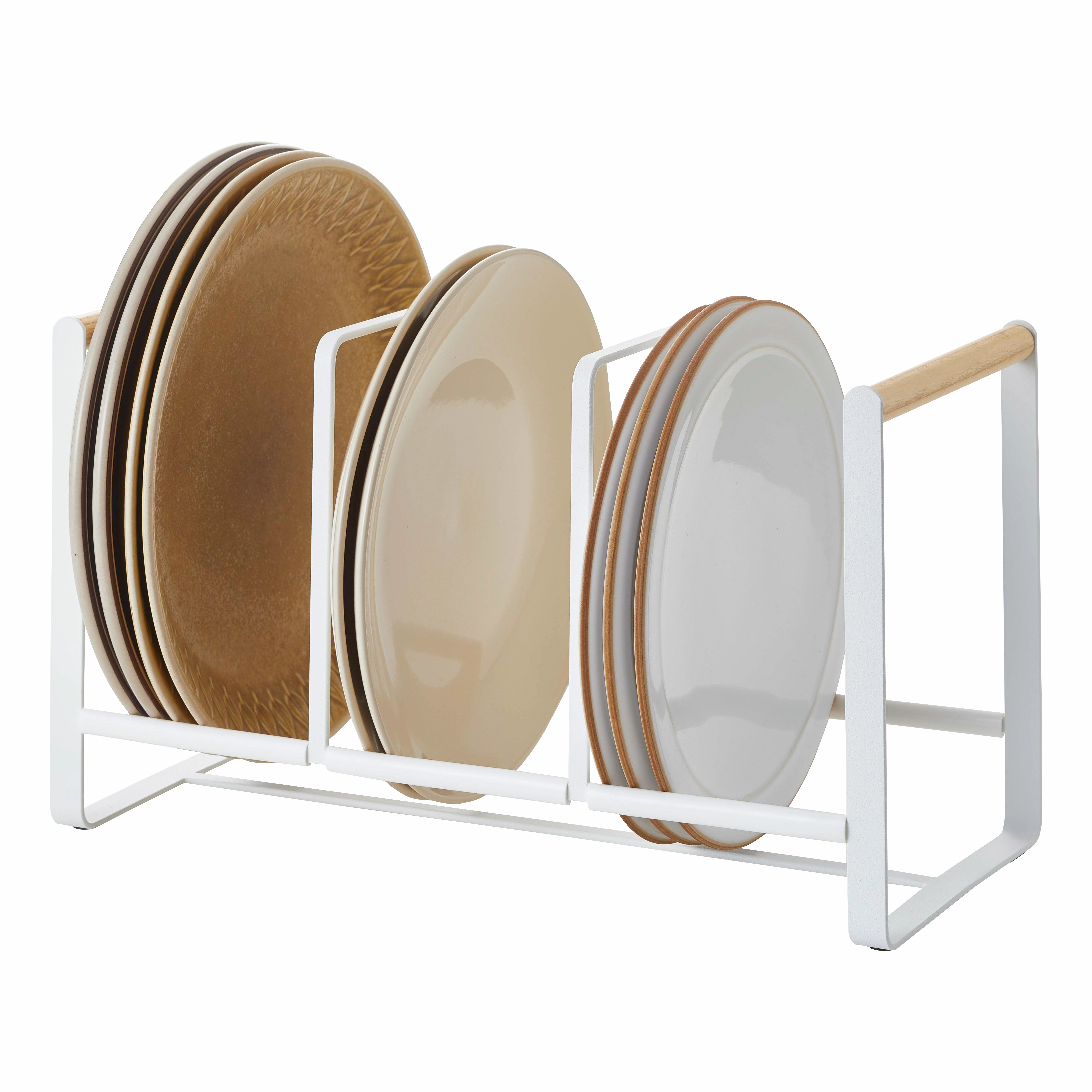 Yamazaki Home Vertical Plate Organizer, Steel   Wood, Supports 19.8 pounds, No Assembly Cooking Tools & Accessories clearance kits