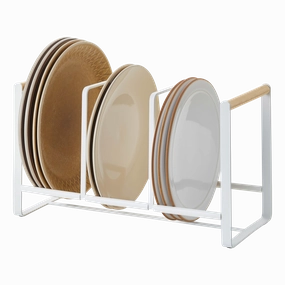 Yamazaki Home Vertical Plate Organizer, Steel   Wood, Supports 19.8 pounds, No Assembly Cooking Tools & Accessories clearance kits