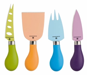 Zassenhaus Easy Cut Cheese Knife Set, 4 Pieces, Assorted Colors Cutlery knife sets deals