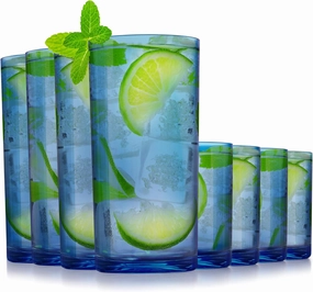 Zulay Kitchen Acrylic Glasses Drinkware - 8 Piece Unbreakable Plastic Tumblers Cooking Tools & Accessories outlet tools