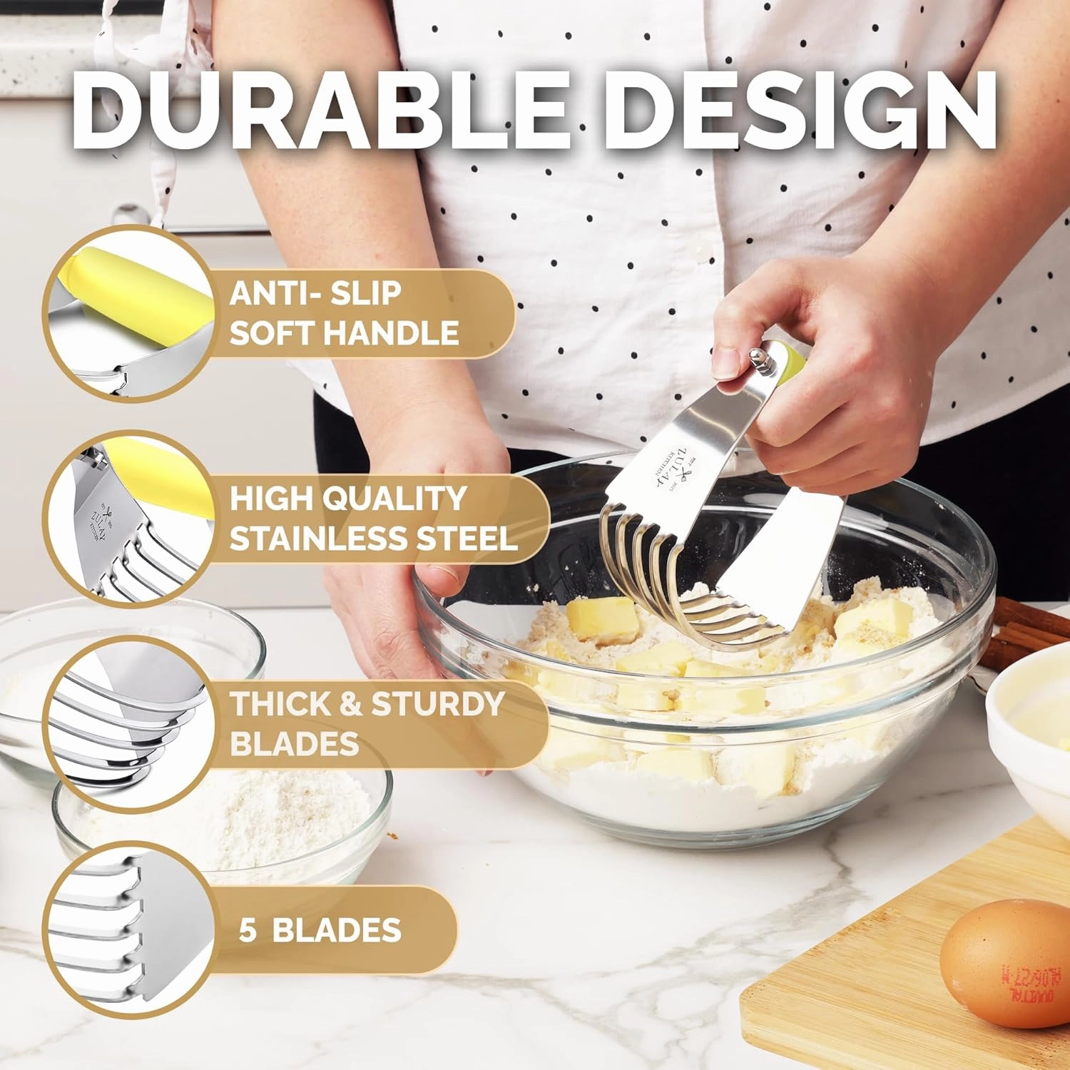 Zulay Kitchen Dough Blender Top Professional