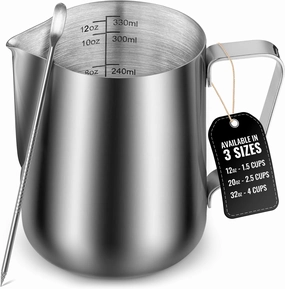 Zulay Kitchen Milk Frothing Pitcher - Stainless Steel With Latte Art Pen - 20oz (600ml) Cooking Tools & Accessories clearance kits