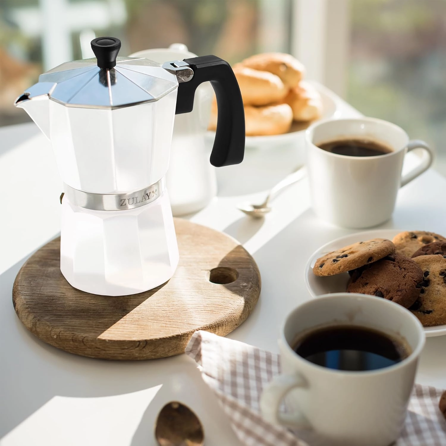 Zulay Kitchen Moka Pot Espresso Stovetop Coffee Maker 12 Cups
