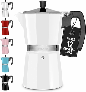 Zulay Kitchen Moka Pot Espresso Stovetop Coffee Maker 12 Cups Cooking Tools & Accessories clearance kits